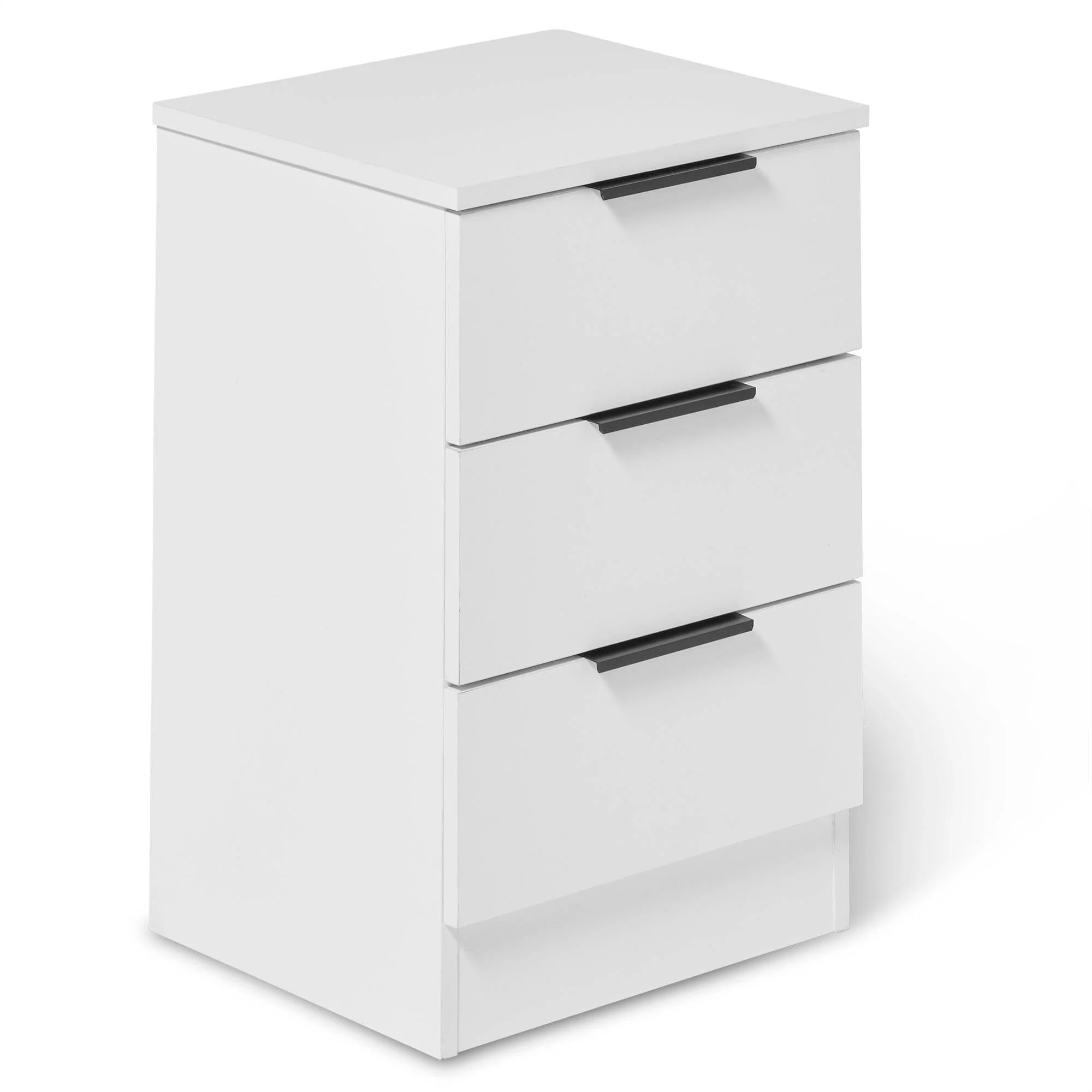 Essie 3 Drawer Bedside Table - Pure White - Set of 2 - Image 8