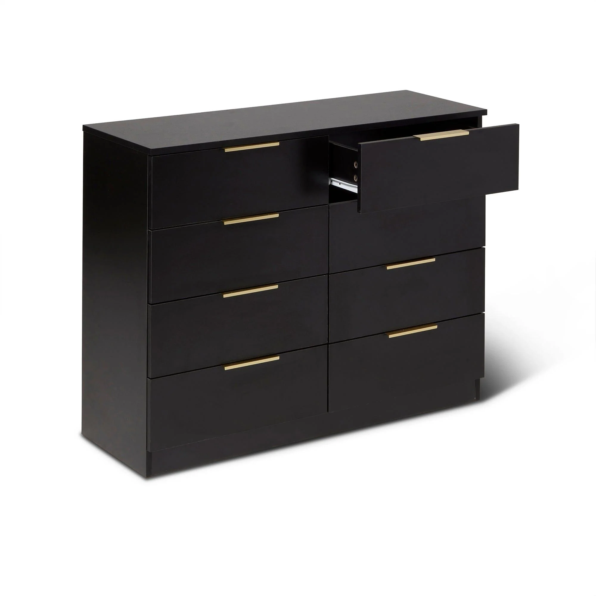Essie 3 Piece Bedroom Set - 8 Chest of Drawers - Pitch Black - Image 8