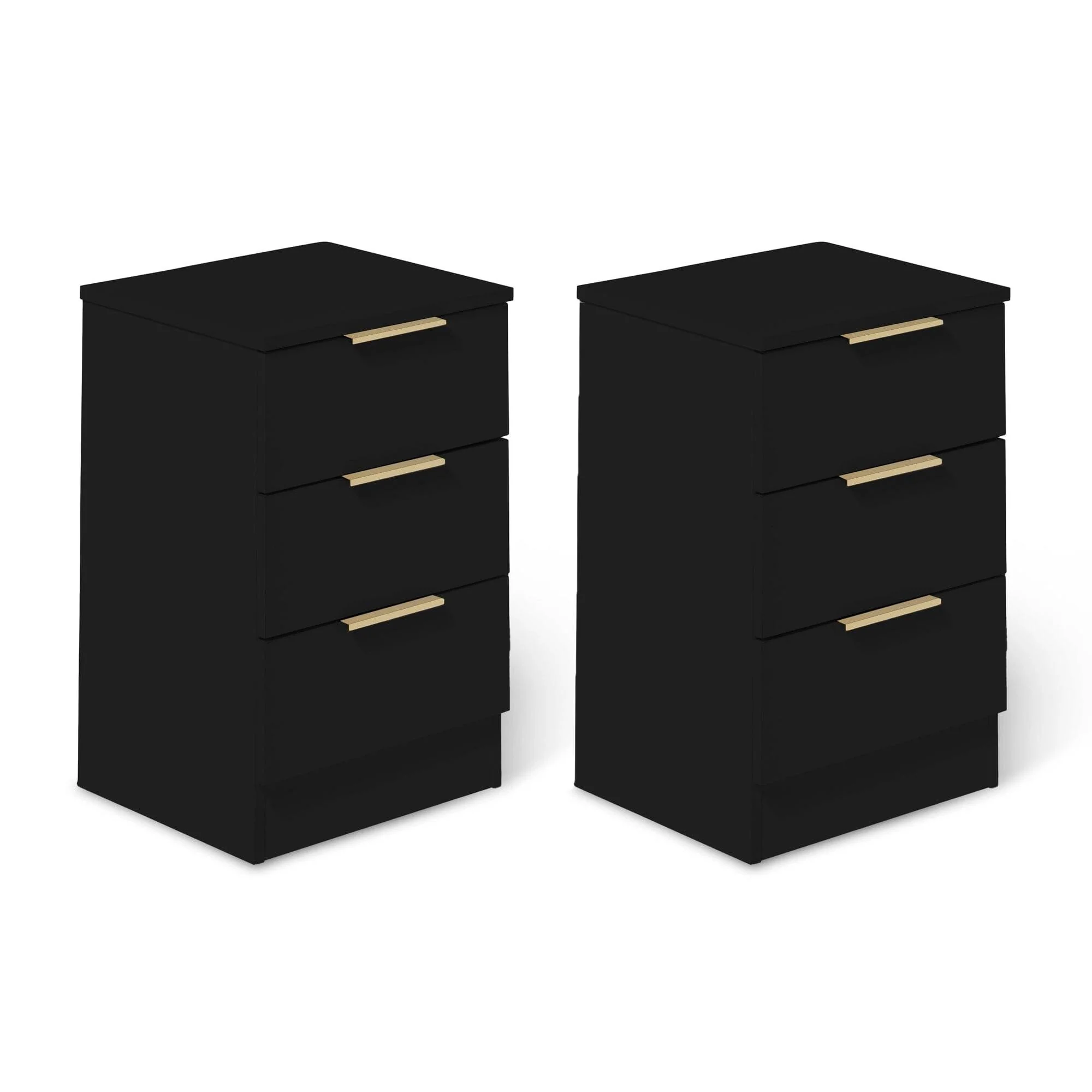 Essie 4 Piece Bedroom Set - 5 Chest of Drawers - Pitch Black - Image 11