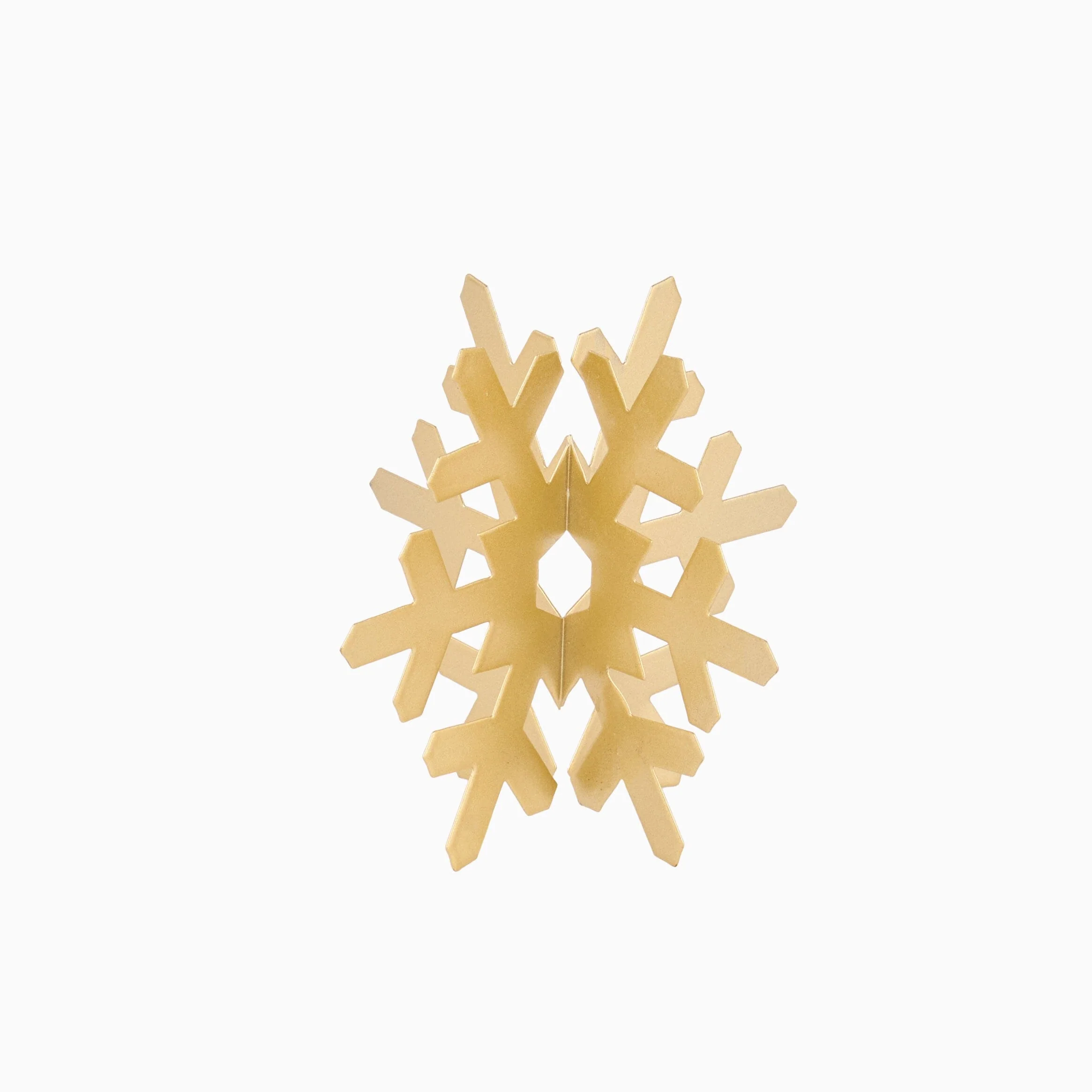 Falun 10cm Metal Snowflake Ornament - Gold - Image 5