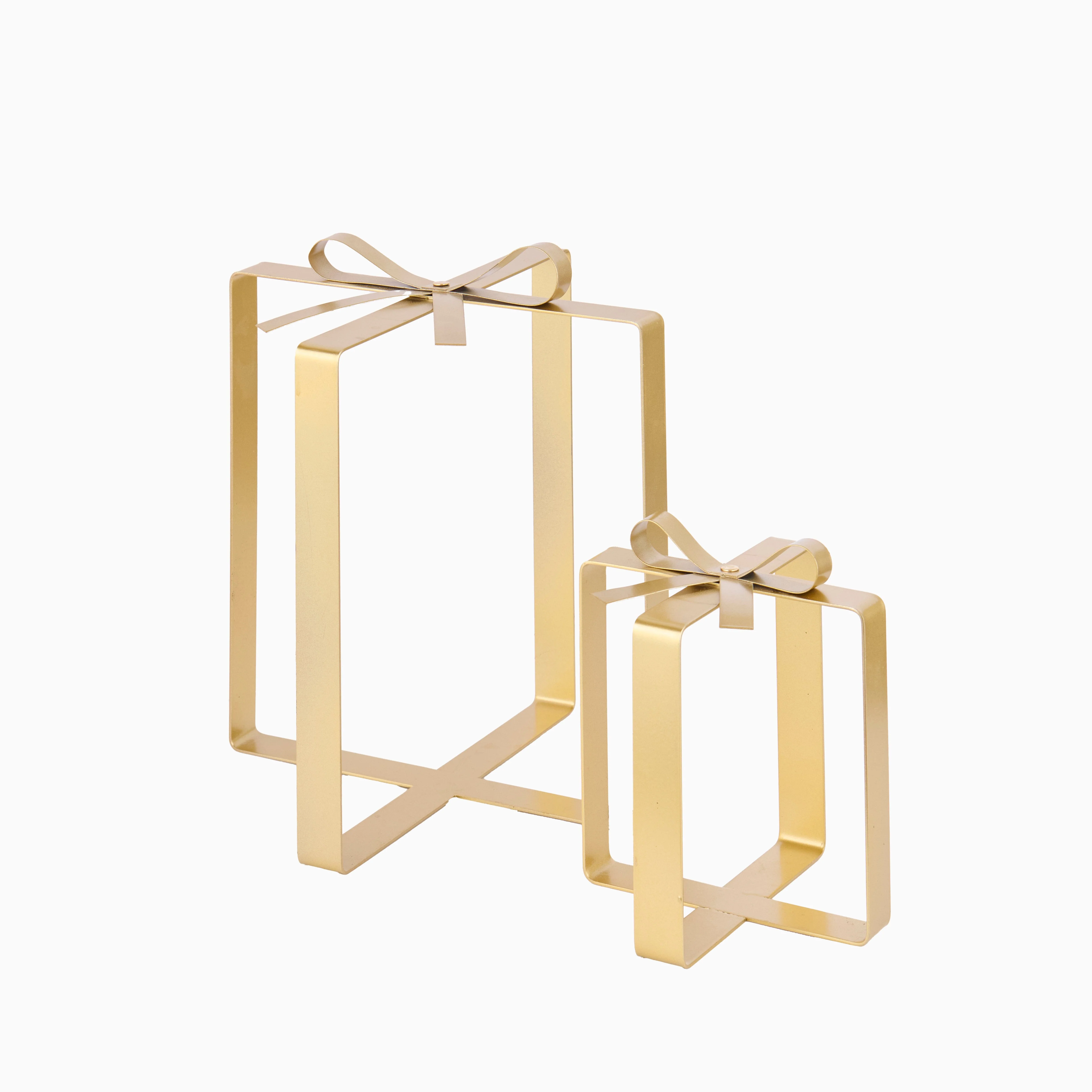 Falun Metal Present Ornaments - Set of 2 - Gold - Image 6