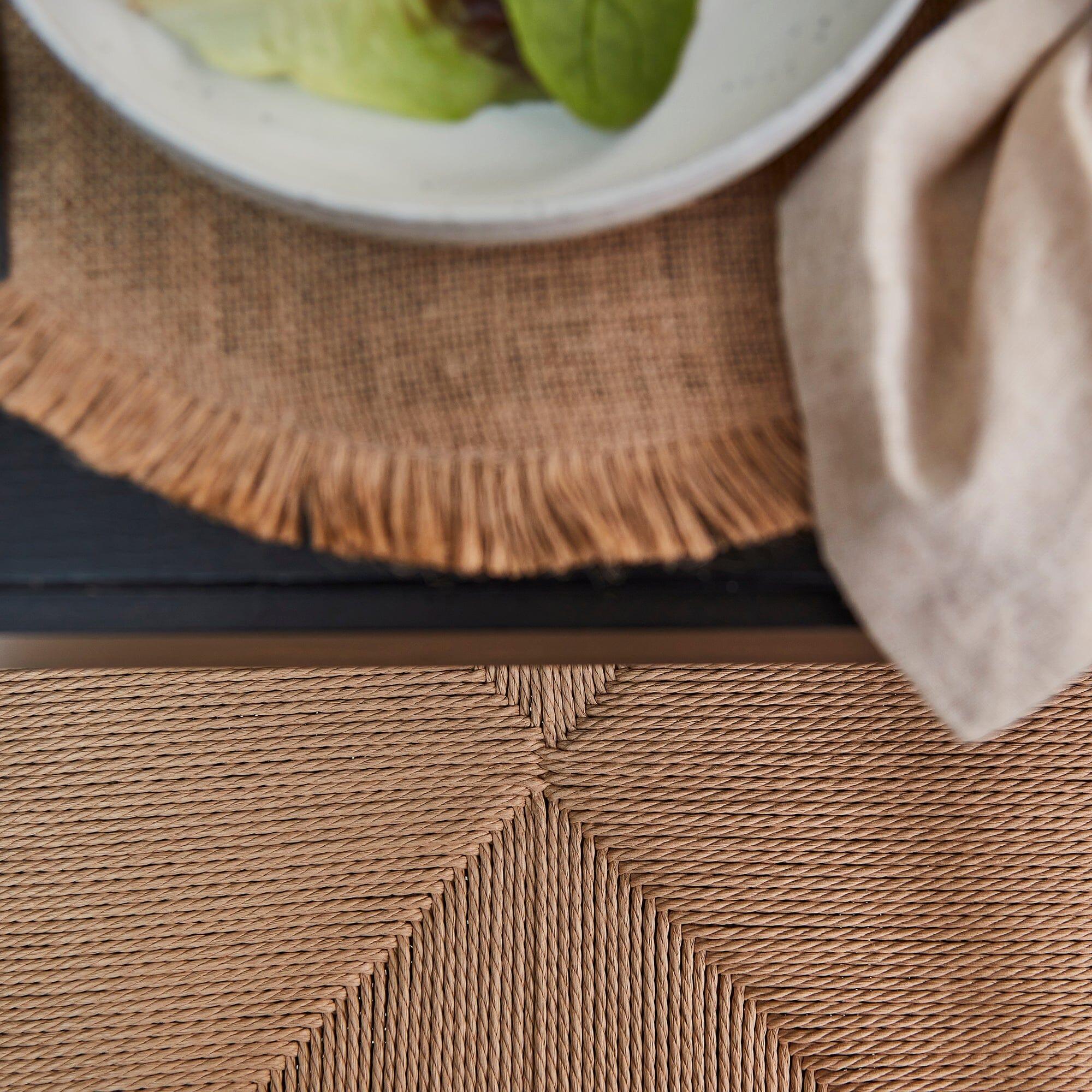 Faye Black Wooden Woven Chairs - Set of 2 - Image 4