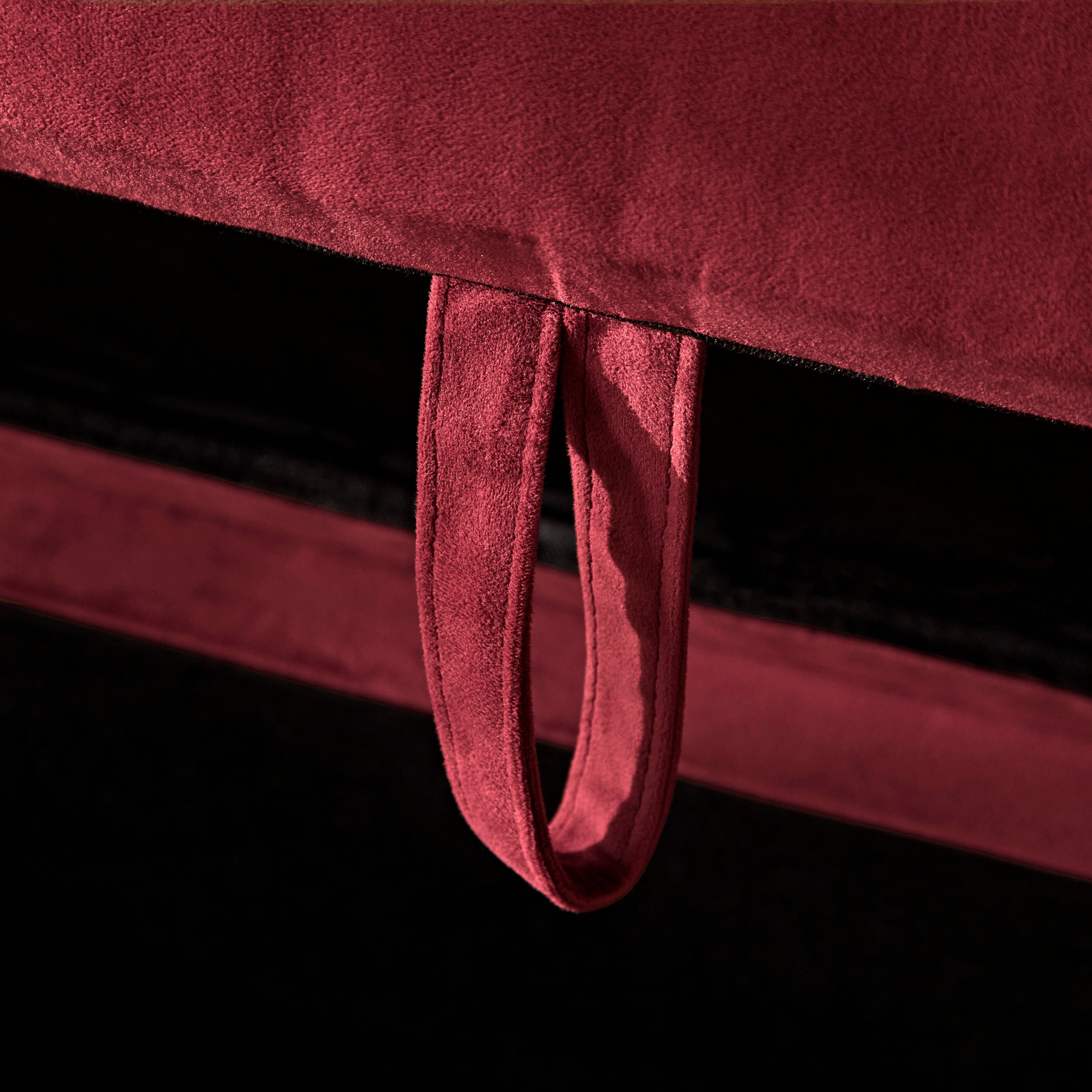 Fleur Large Storage Ottoman - Burgundy Red - Image 7