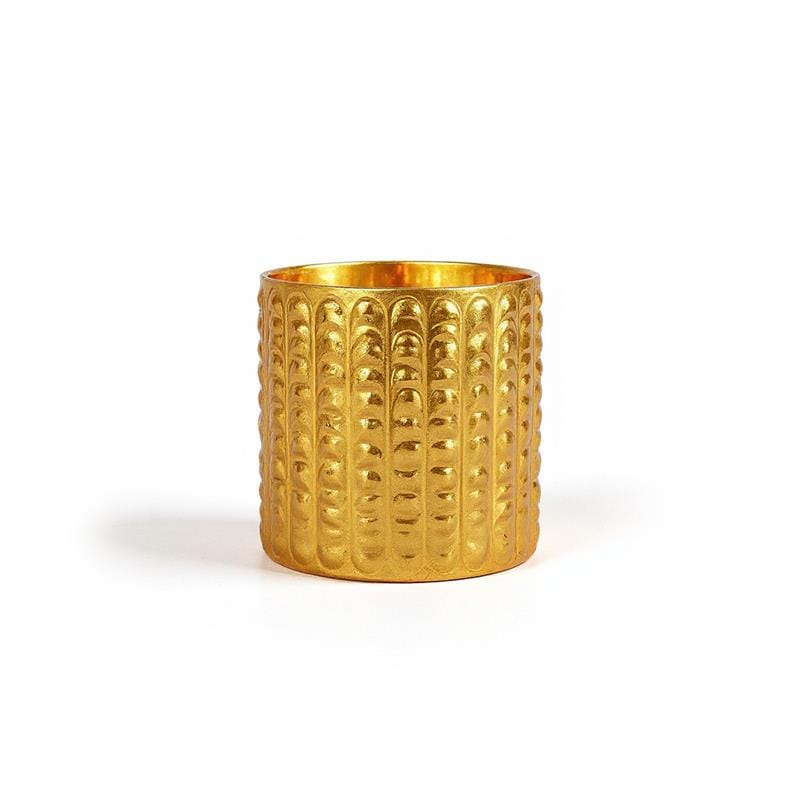 Flivik 12cm Glass Tea Light Holder - Gold - Image 4