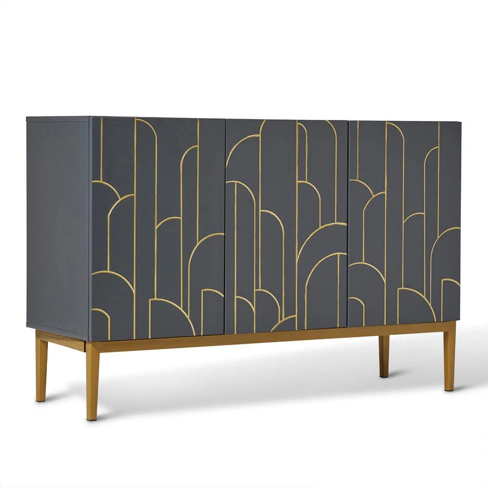 Gatsby 3 Door Sideboard - Smoke Grey - Image 7