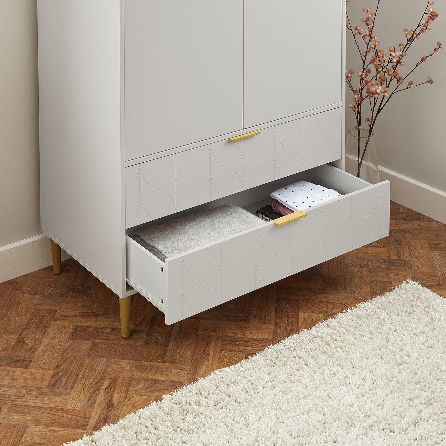Gloria Double Wardrobe - Grey - Image 3