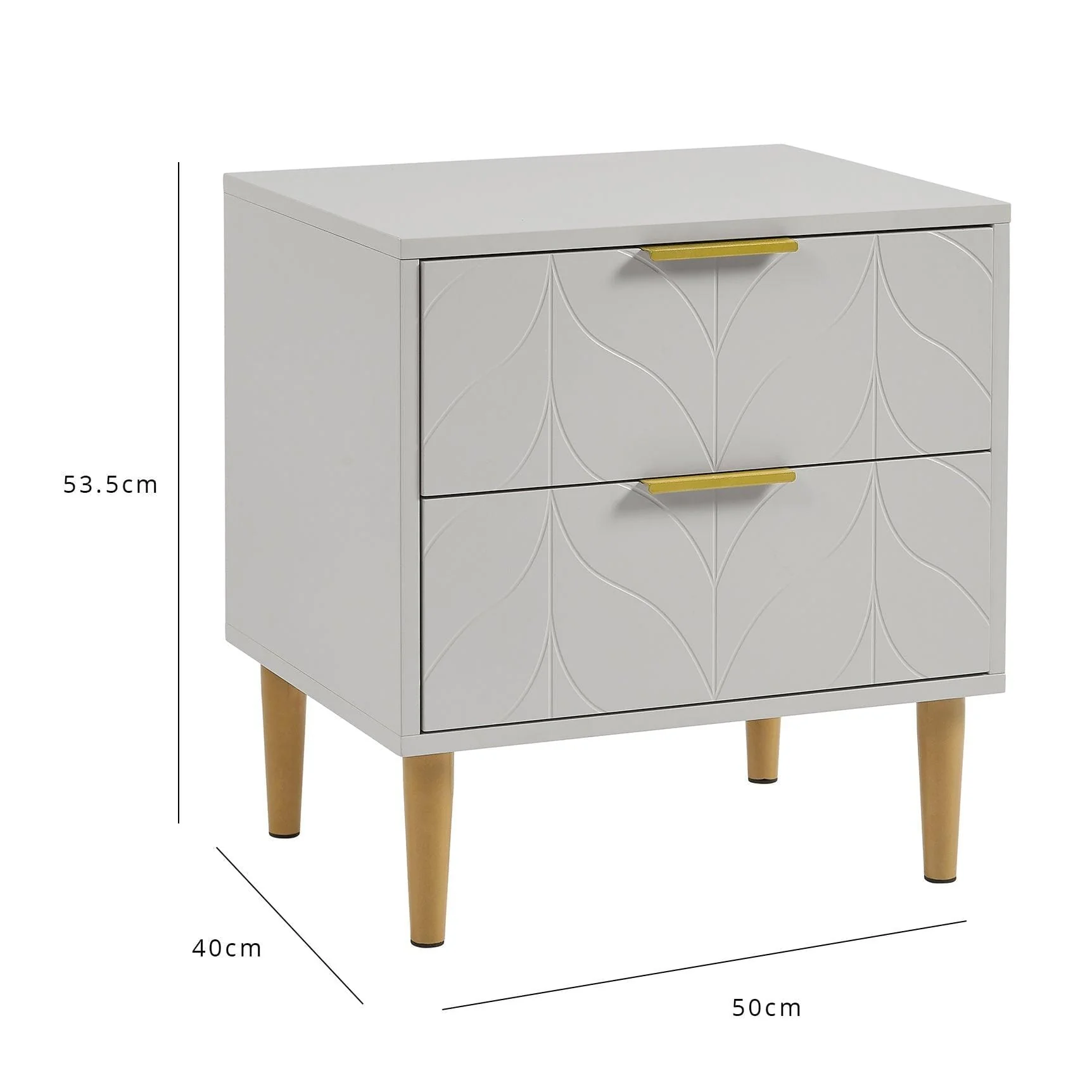 Gloria Wardrobe & Drawers Set - 3 Drawer Chest of Drawers - Grey - Image 18