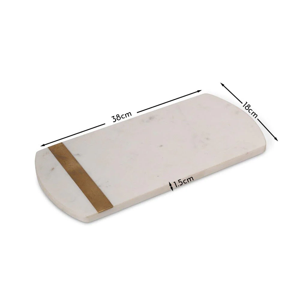 Grazeley 38x18cm Marble Serving Board - White - Image 7