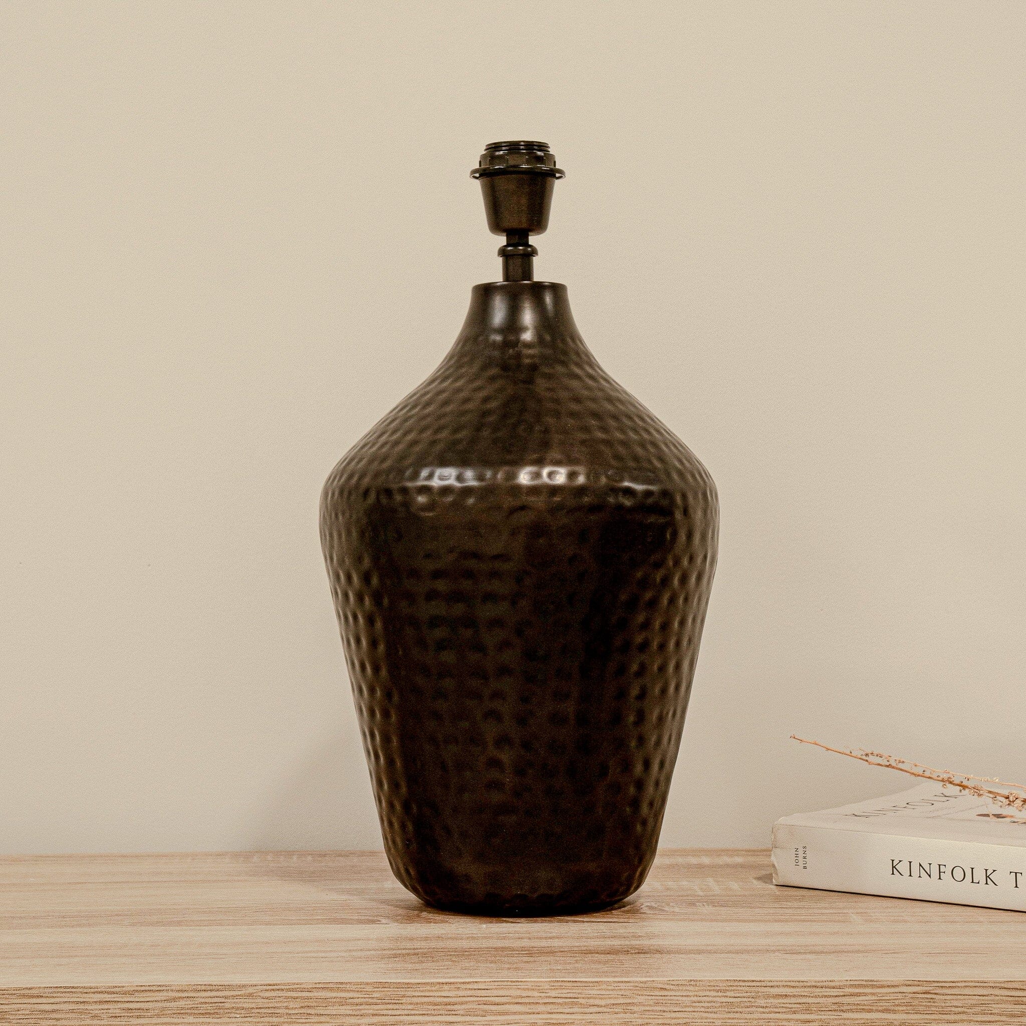 Hale Black Bronze Lamp with Coningsby Taupe Shade - 35cm - Image 7