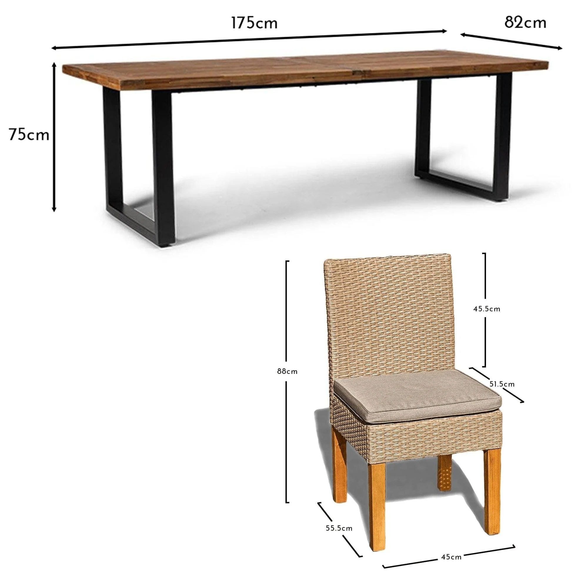 Hali Table with 6 Oliver Dining Chairs - 175cm - Image 9