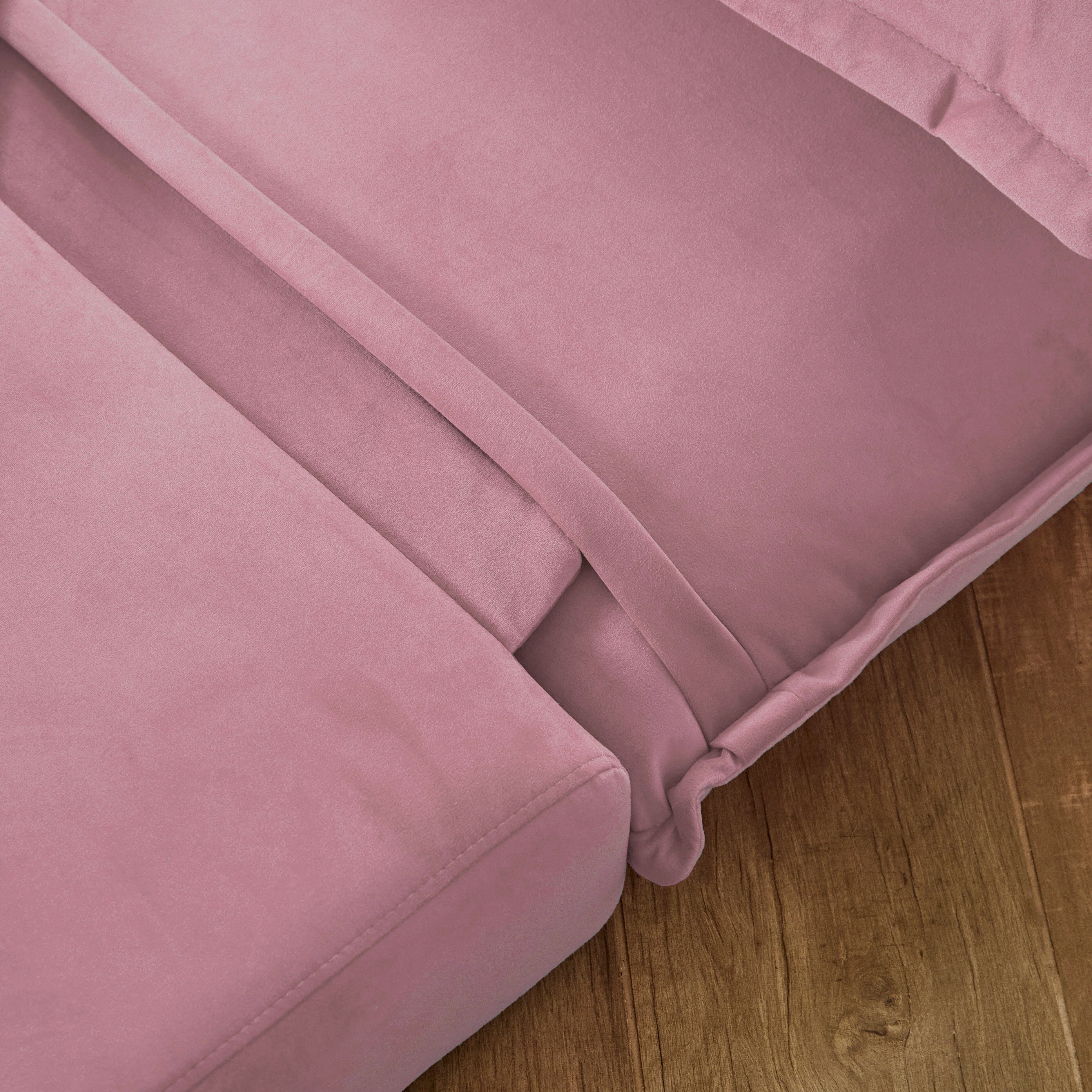 Harlow Single Sofa Bed - Cherry Blossom Pink - Image 5