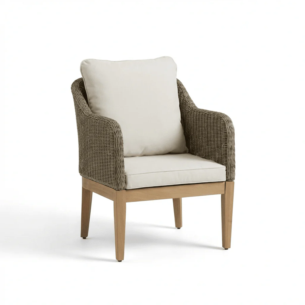 Harlyn Tawny Rattan Garden Armchairs - Set of 2 - Image 6