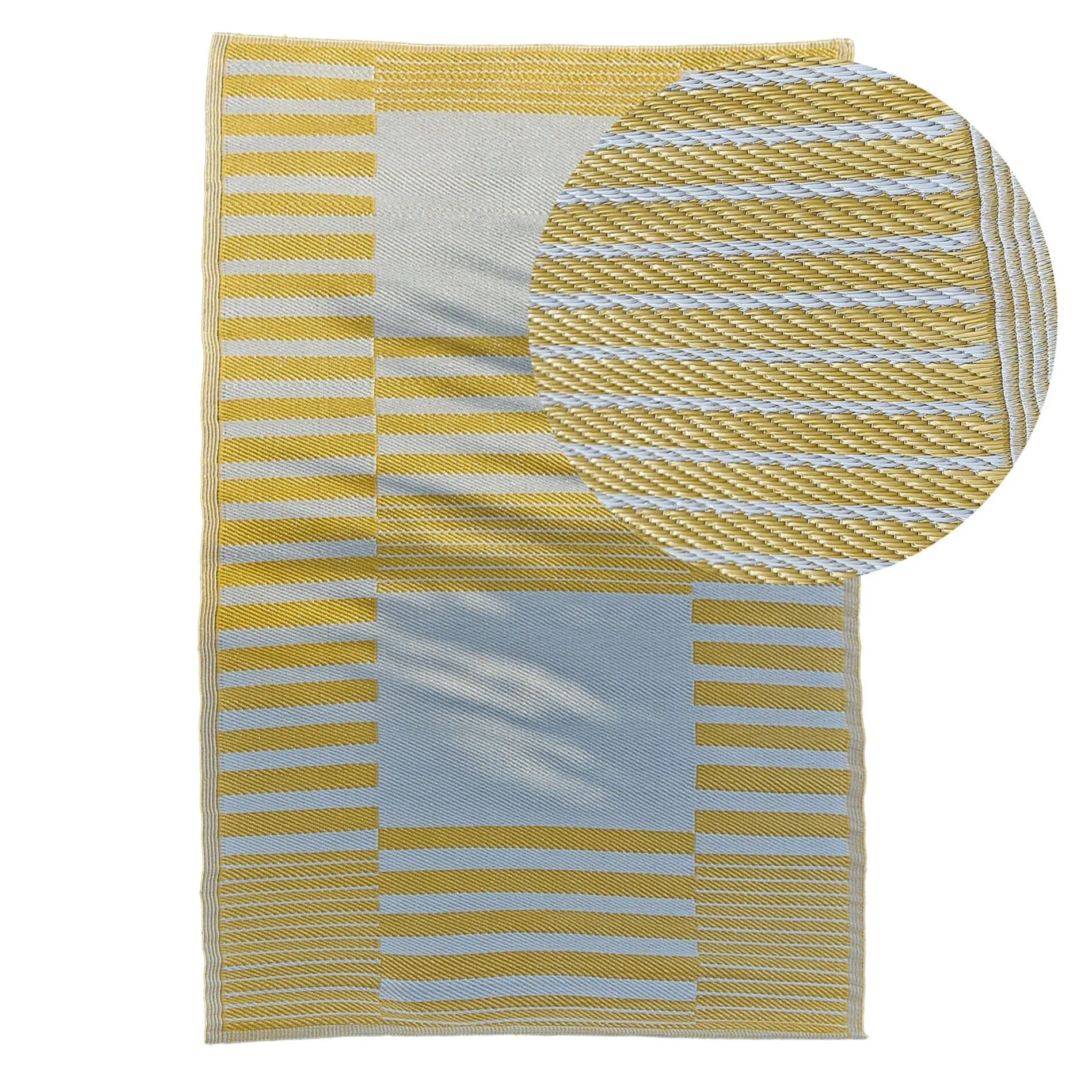 Hemsby 160 x 230cm Garden Rug - Yellow