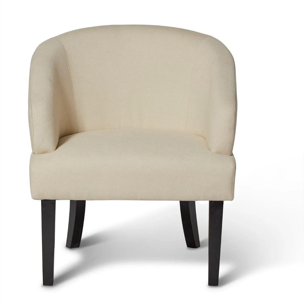 Henriette Occasional Chair - Ivory Woolly Twill - Image 5
