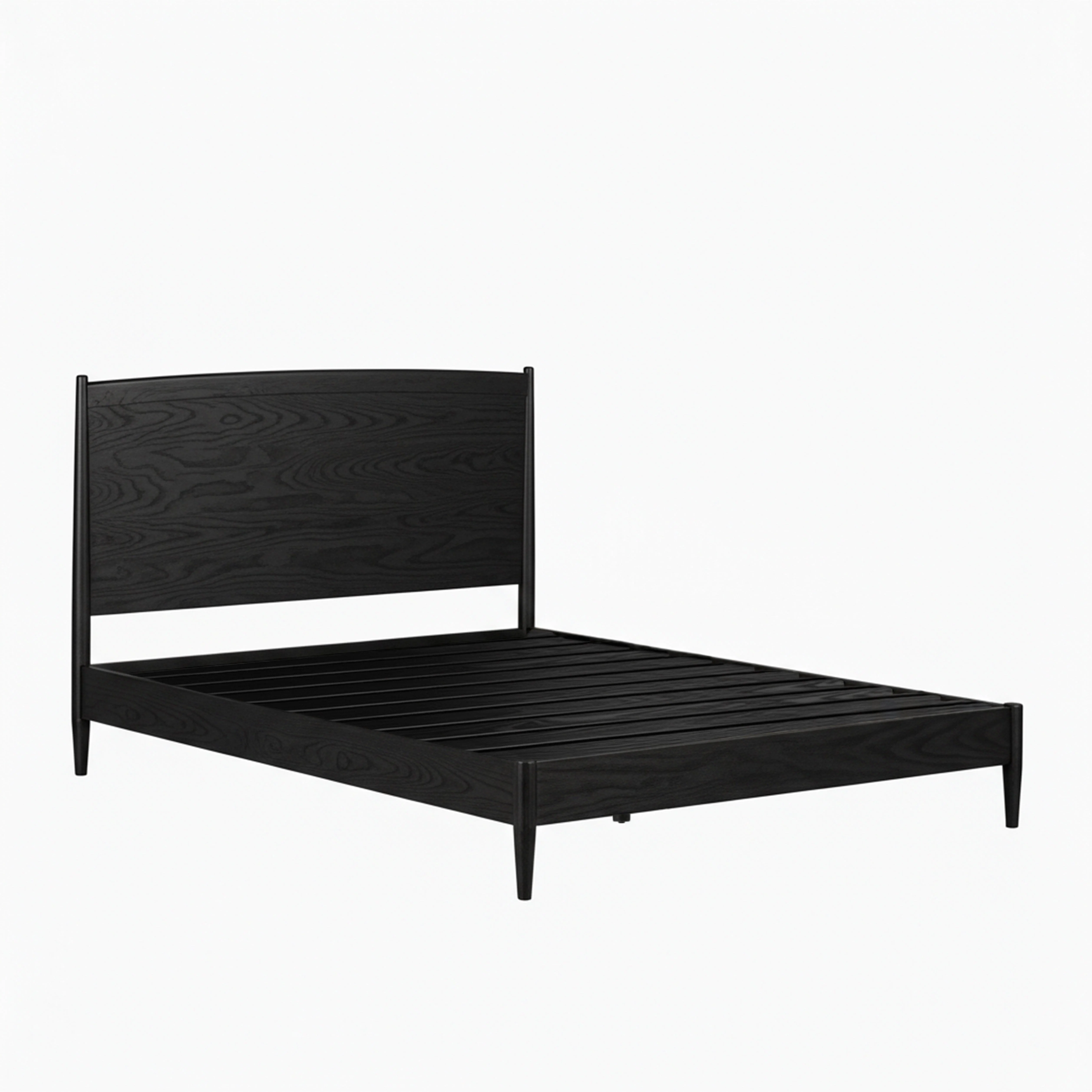 Ida Double Wooden Bed - Black Oak - Image 7
