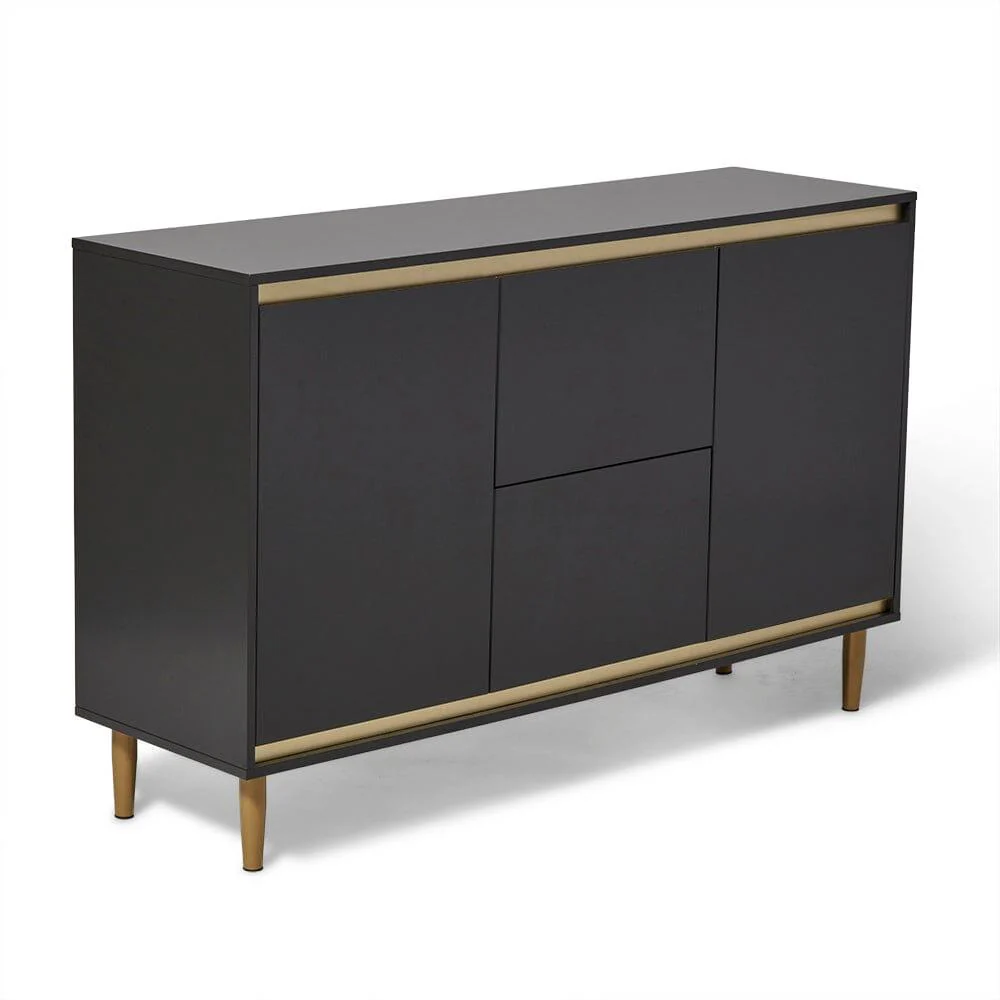 Iliana 2 Door Small Sideboard - Charcoal Grey - Image 5