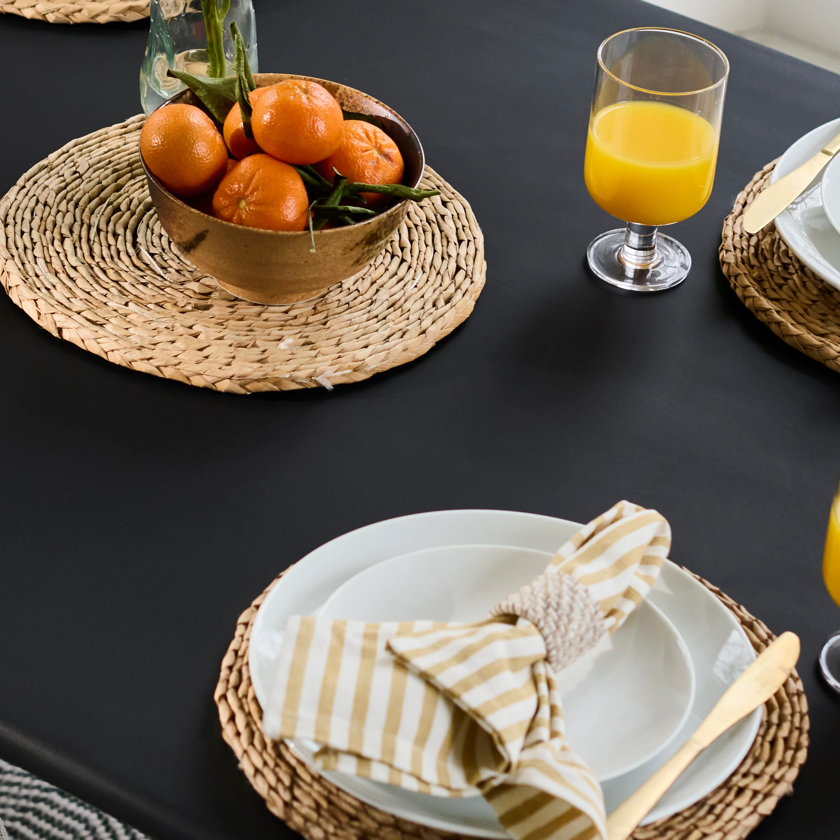 Imogen Jet Black Mango Wood Dining Table - 190cm - Image 3