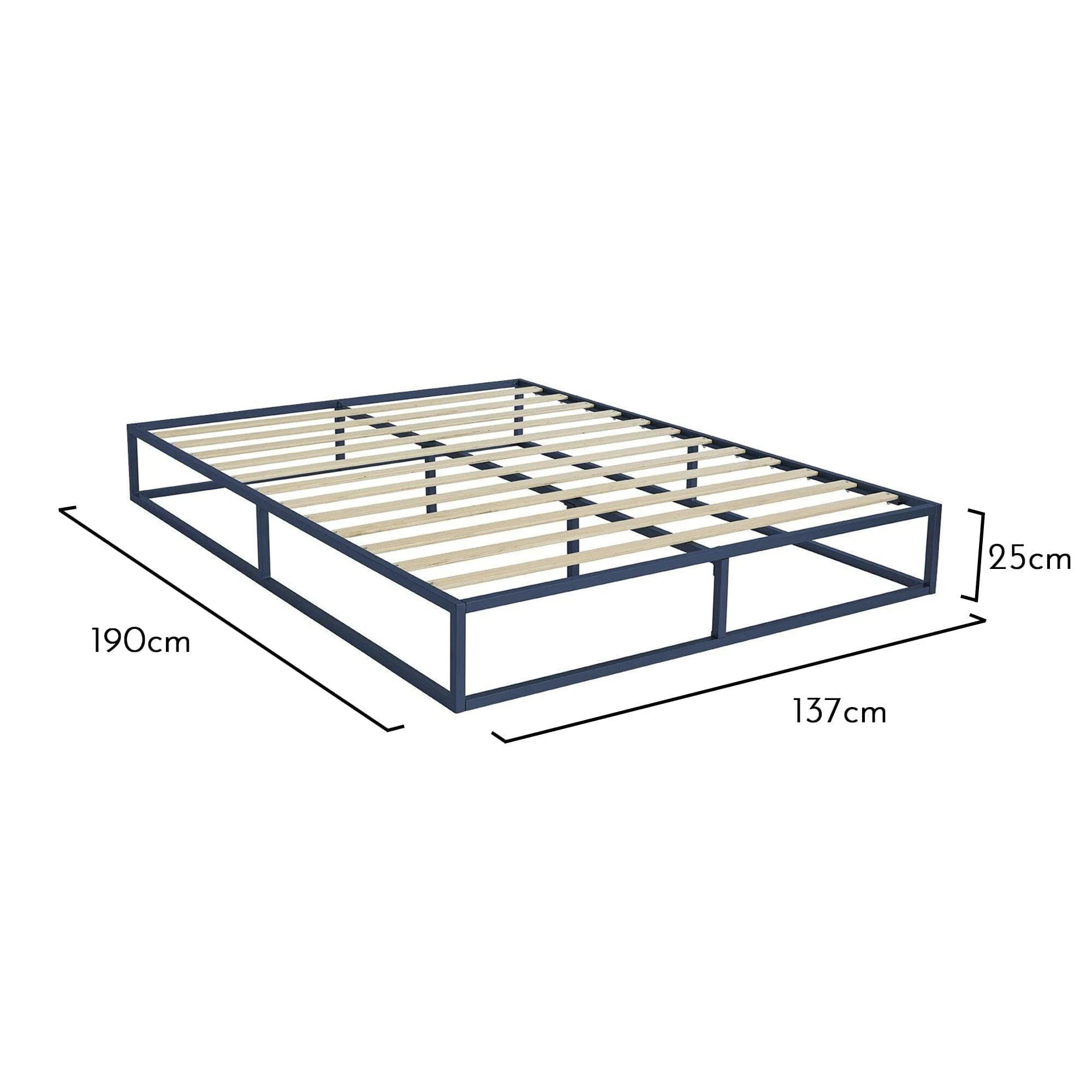 Indy Double Platform Bed - Blue Metal - Image 6