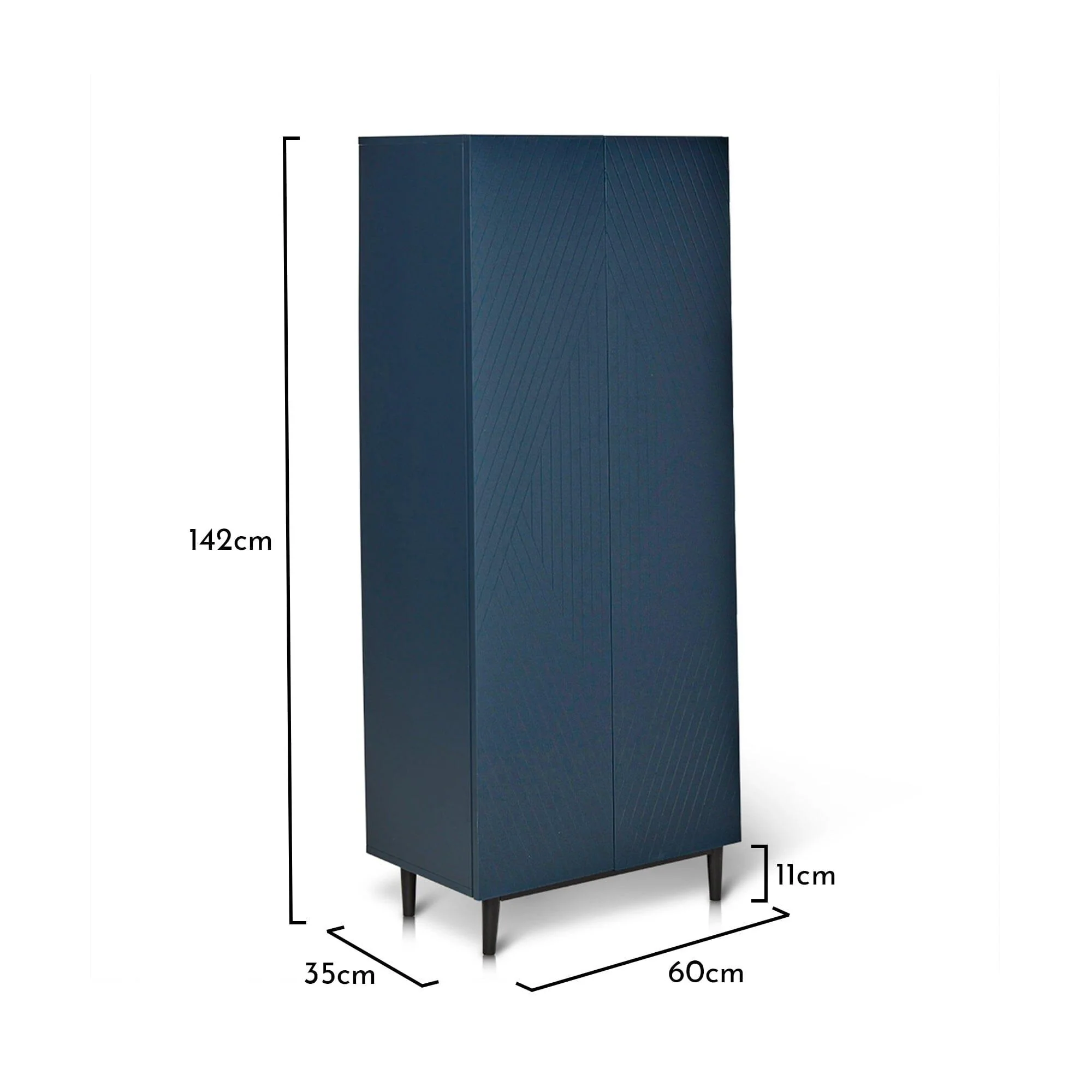 Outlet - Jack Shoe Cabinet - Geometric - Blue - Image 7