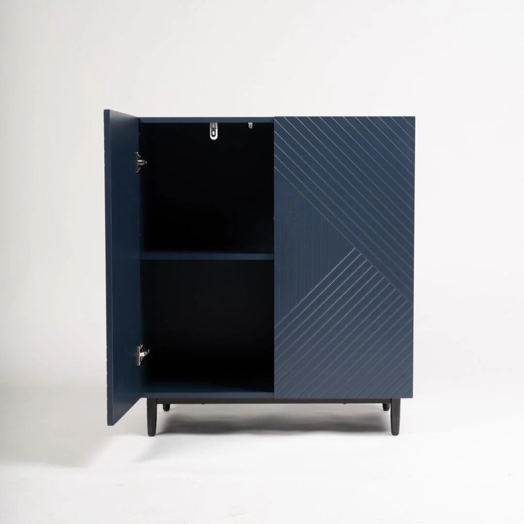 Jack 2 Door Small Sideboard - Geometric Blue - Image 7