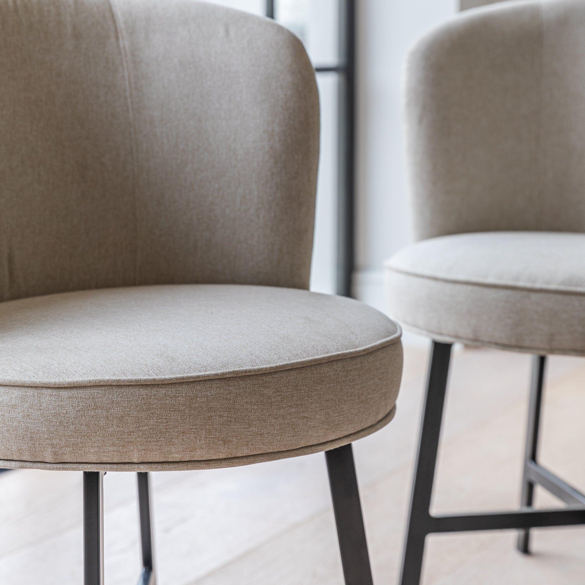 Outlet - Jacob Dining Chairs - Set of 2 - Sand & Black - Image 3