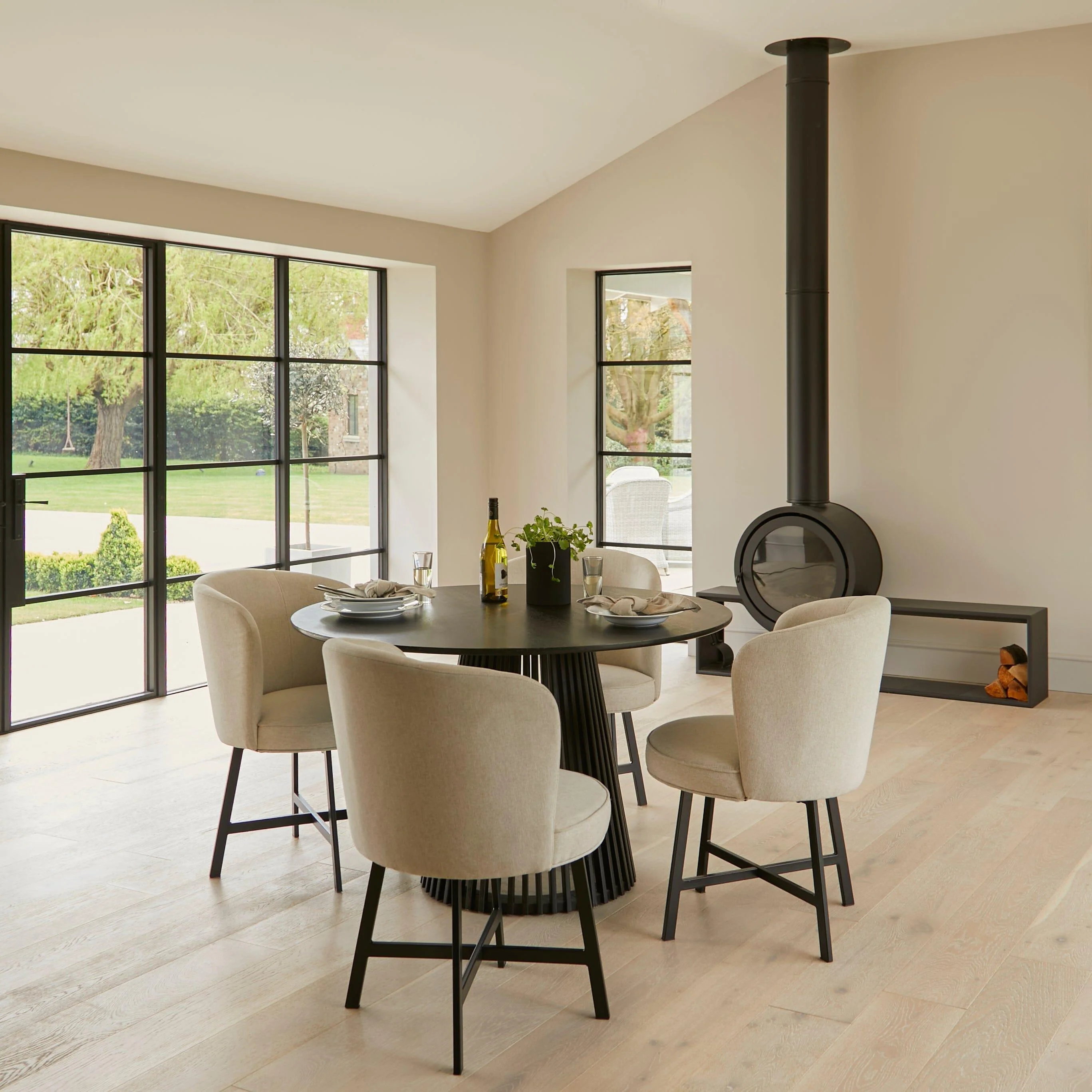 Outlet - Jacob Dining Chairs - Set of 2 - Sand & Black - Image 5