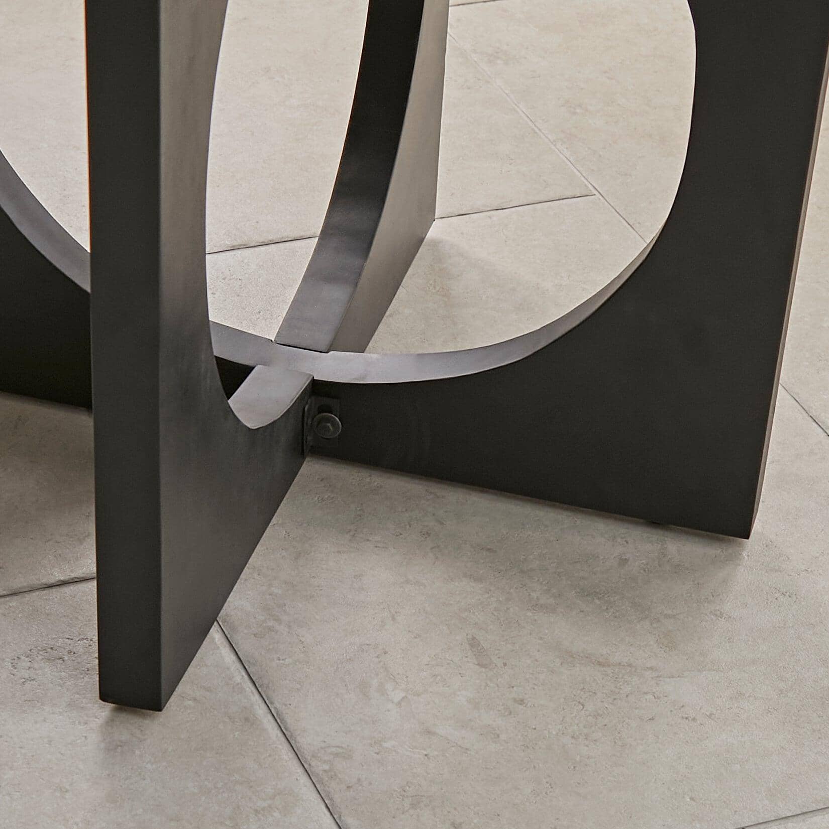 Jade Jet Black Round Acacia Wood Dining Table - Image 5