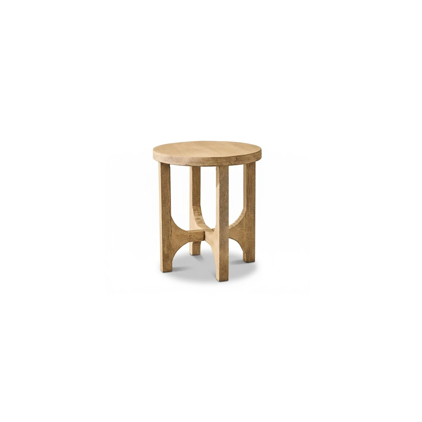 Jade Round Side Table - Chalked Mango Wood - Image 7