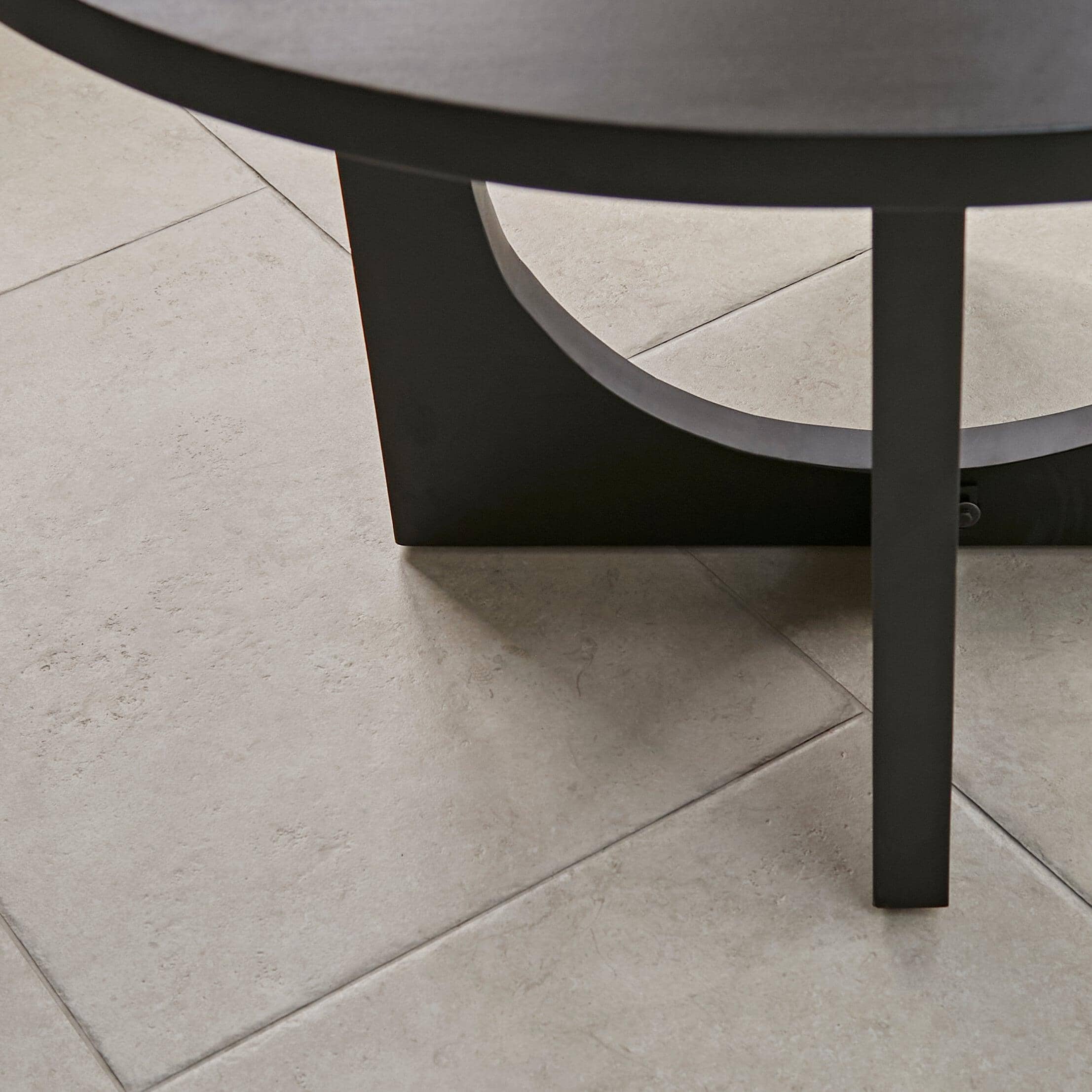 Jade Jet Black Round Acacia Wood Dining Table - Image 4