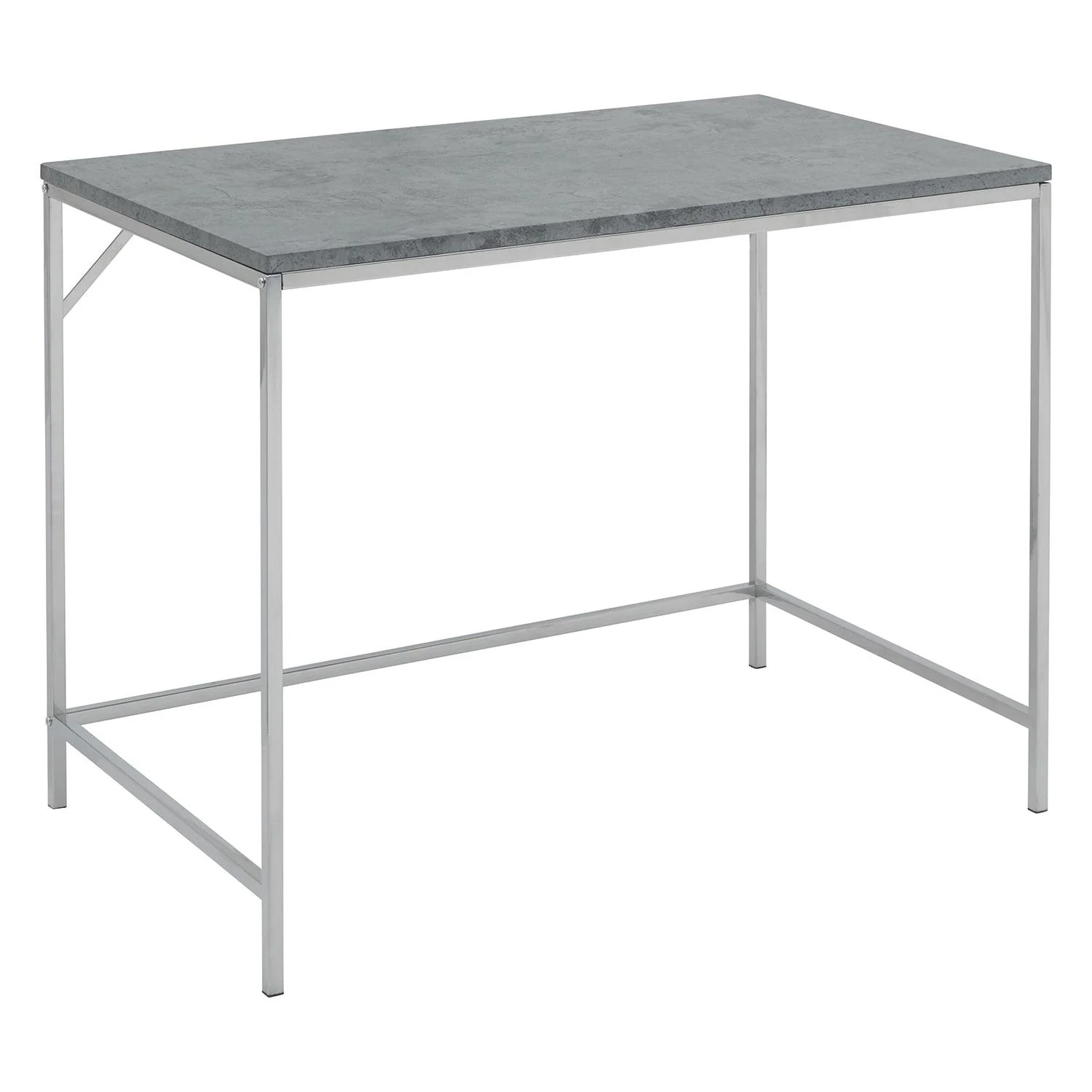 Outlet - Jay Desk - Concrete Effect & Chrome - Image 5