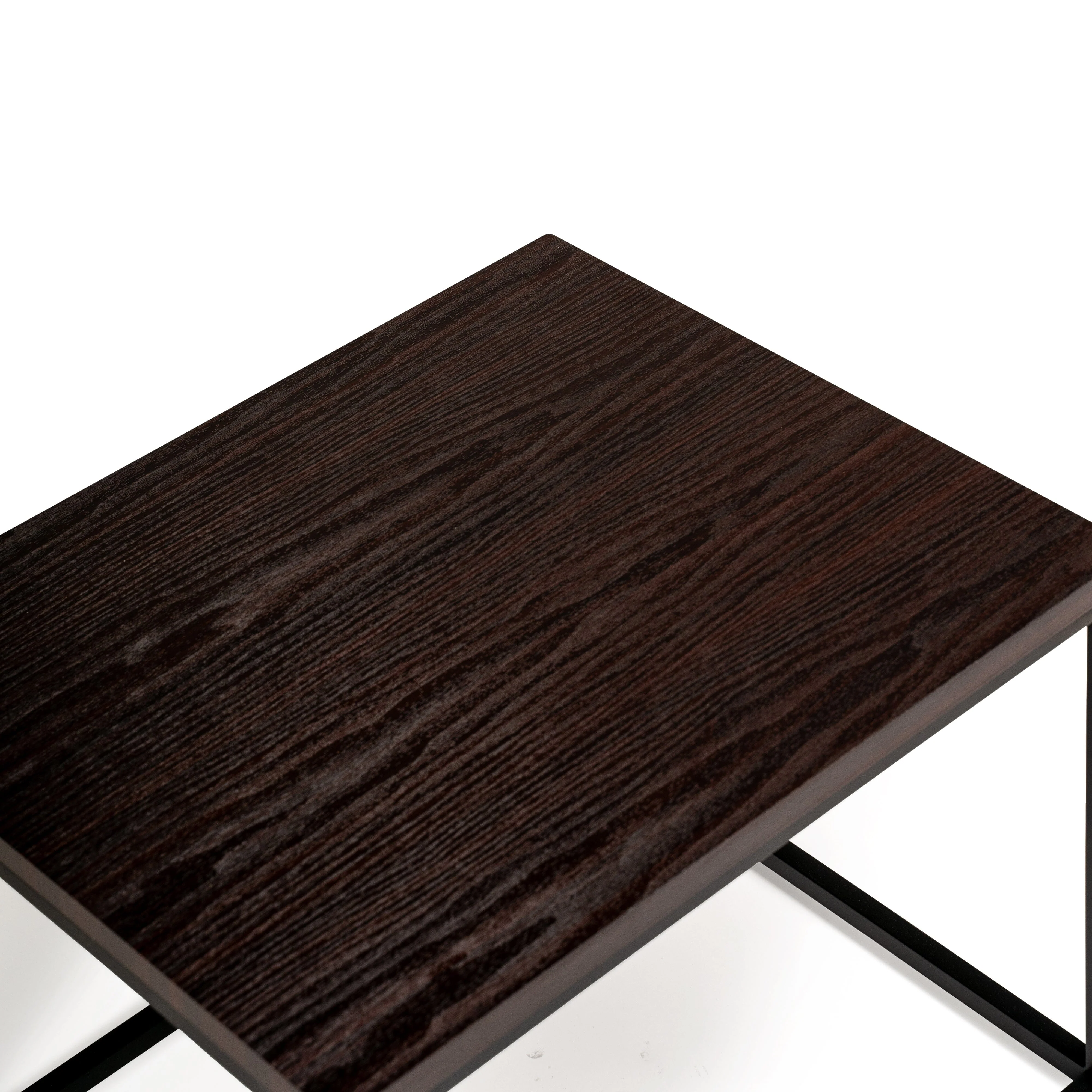Jay Walnut Side Table - Black Frame - Image 6