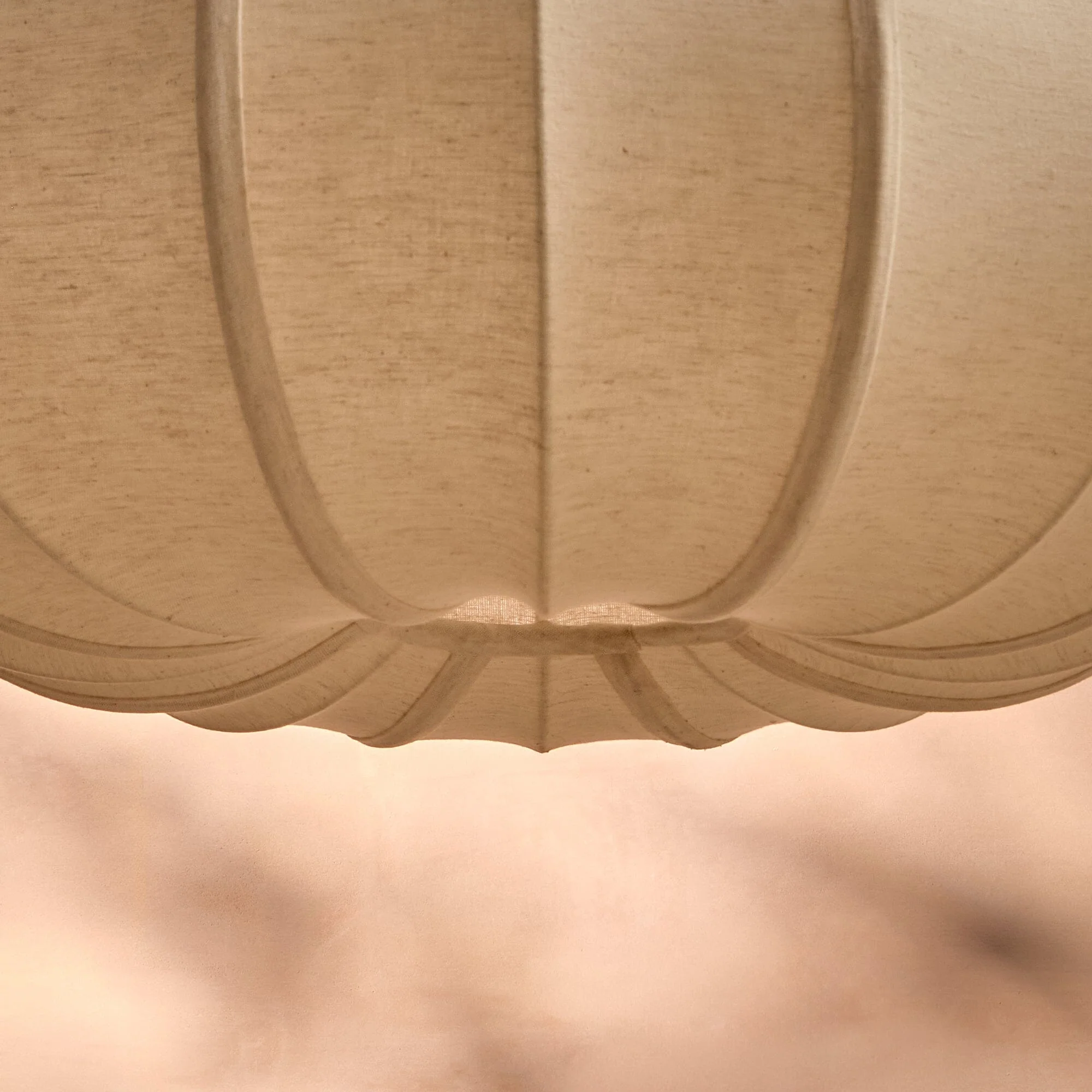 Lahsun 56cm Fabric Pendant Light - Natural - Image 6