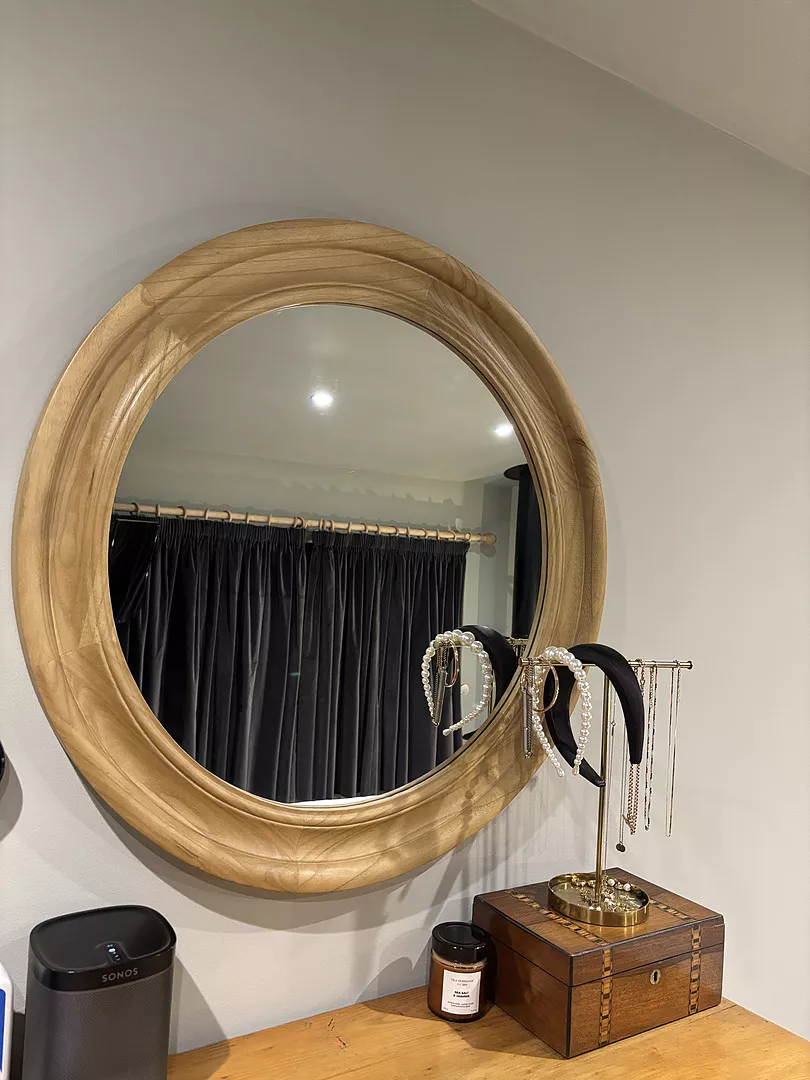 Langton 75cm Wooden Mirror - Natural - Image 4