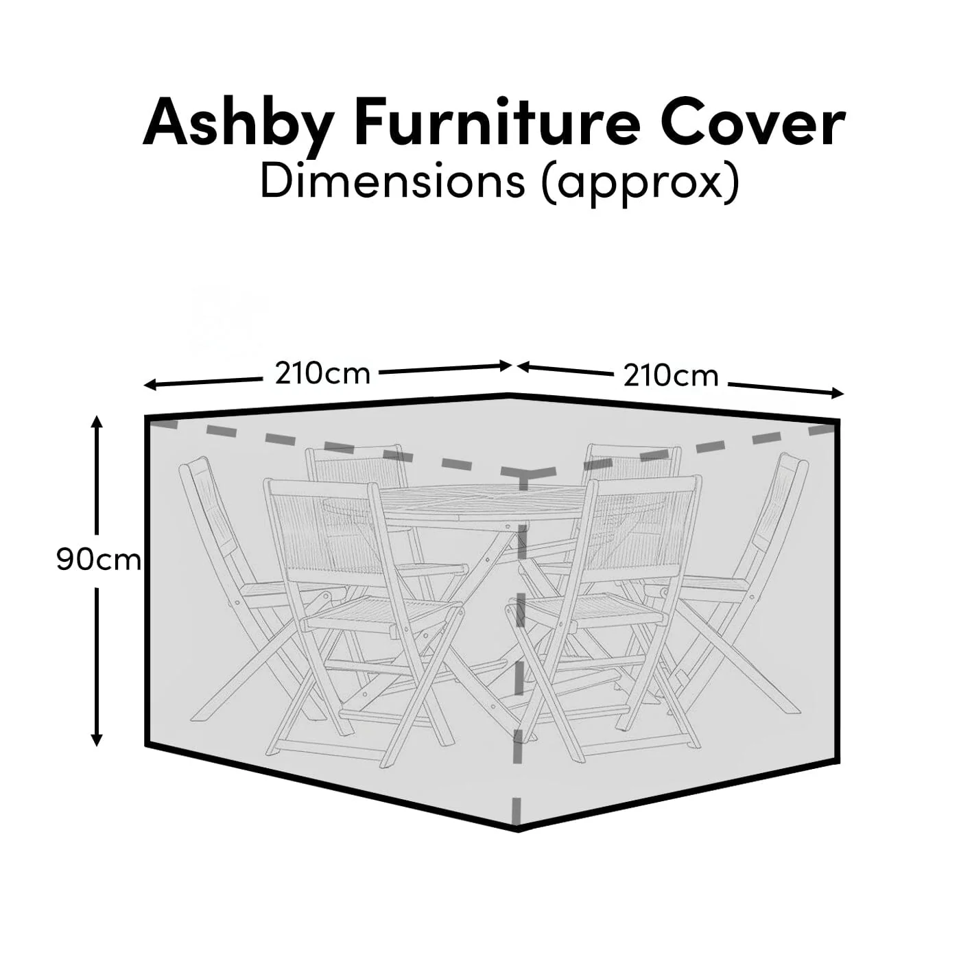 Large Round Garden Furniture Cover - Shiro & Ashby 8 Seater Sets - Image 8