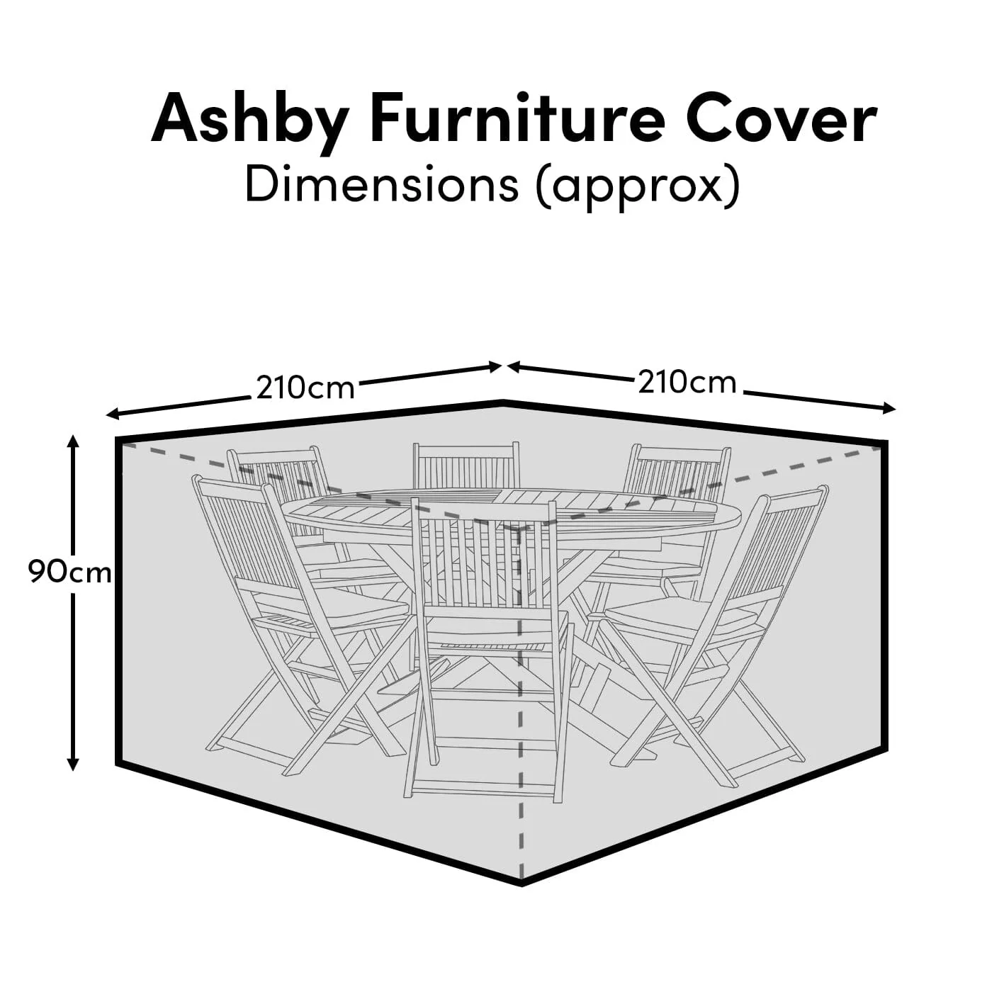 Large Round Garden Furniture Cover - Shiro & Ashby 8 Seater Sets - Image 9