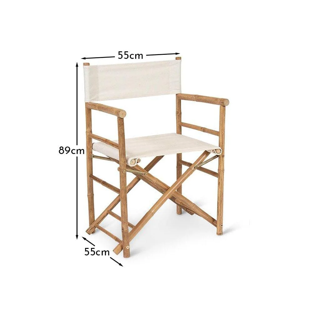 Lila Bamboo Garden Directors Chair - Set of 2 - Image 8