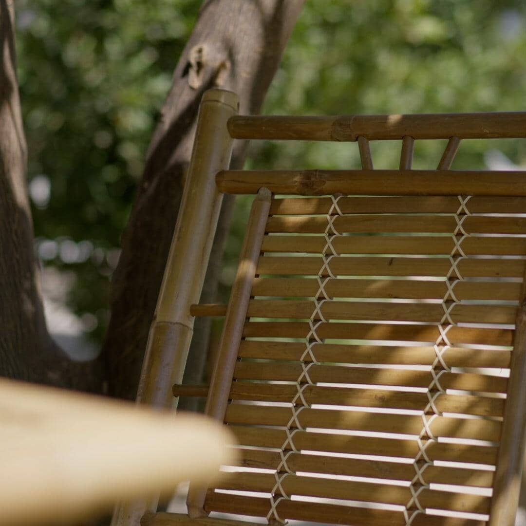Lila Bamboo Garden Folding Chair - Set of 2 - Image 6