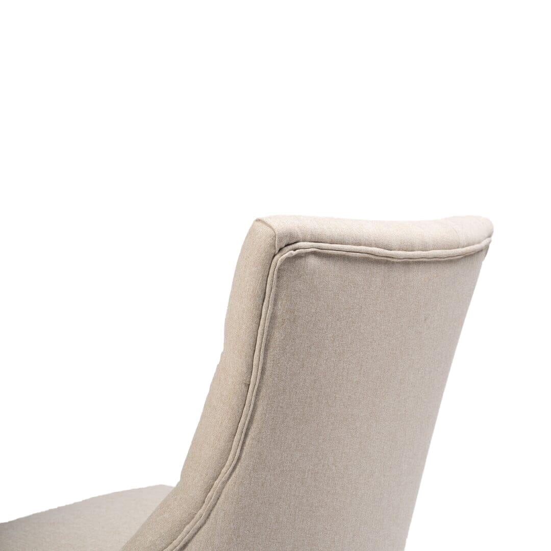 Louis Sand Dining Chairs - Set of 2 - Dark Wood Legs - Image 9