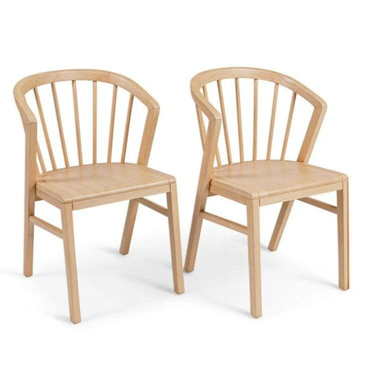Mabel Whitewash Oak Dining Chairs - Set of 2 - Image 2