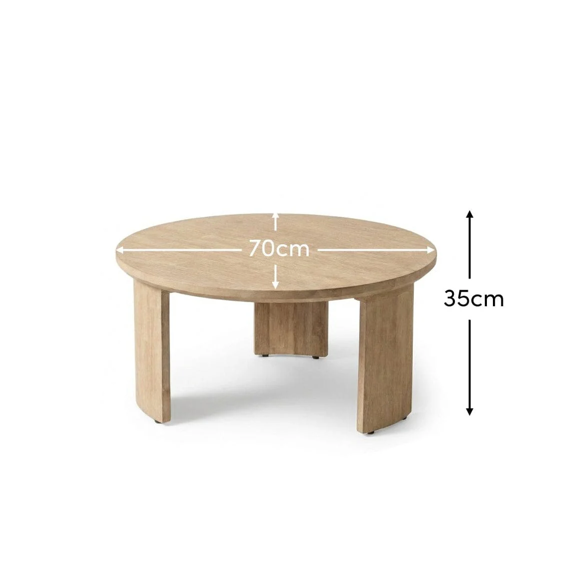 Mali Wooden Garden Coffee Table - Brushed Light Acacia - Image 7