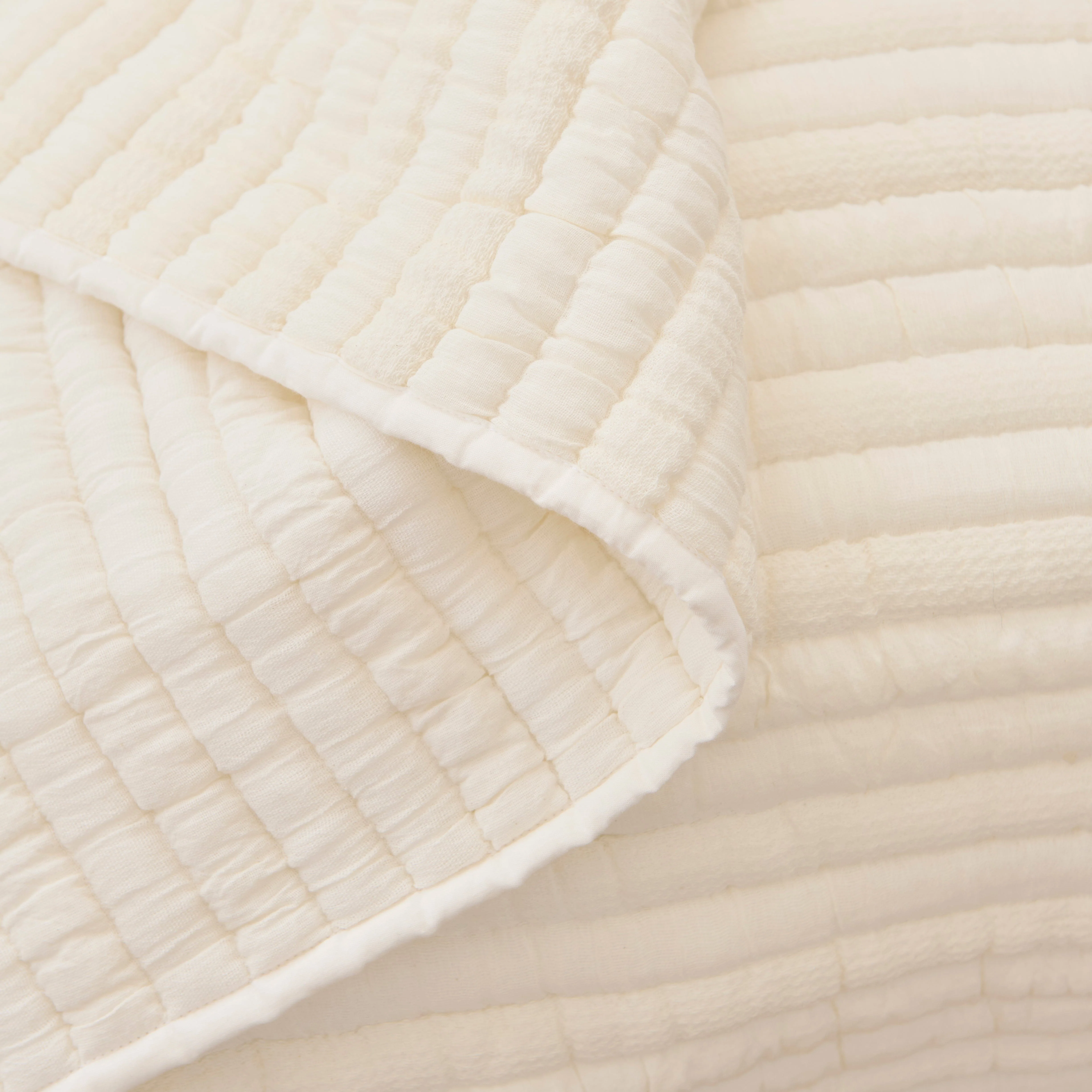 Malton 200x220cm Cotton Bedspread - White - Image 6