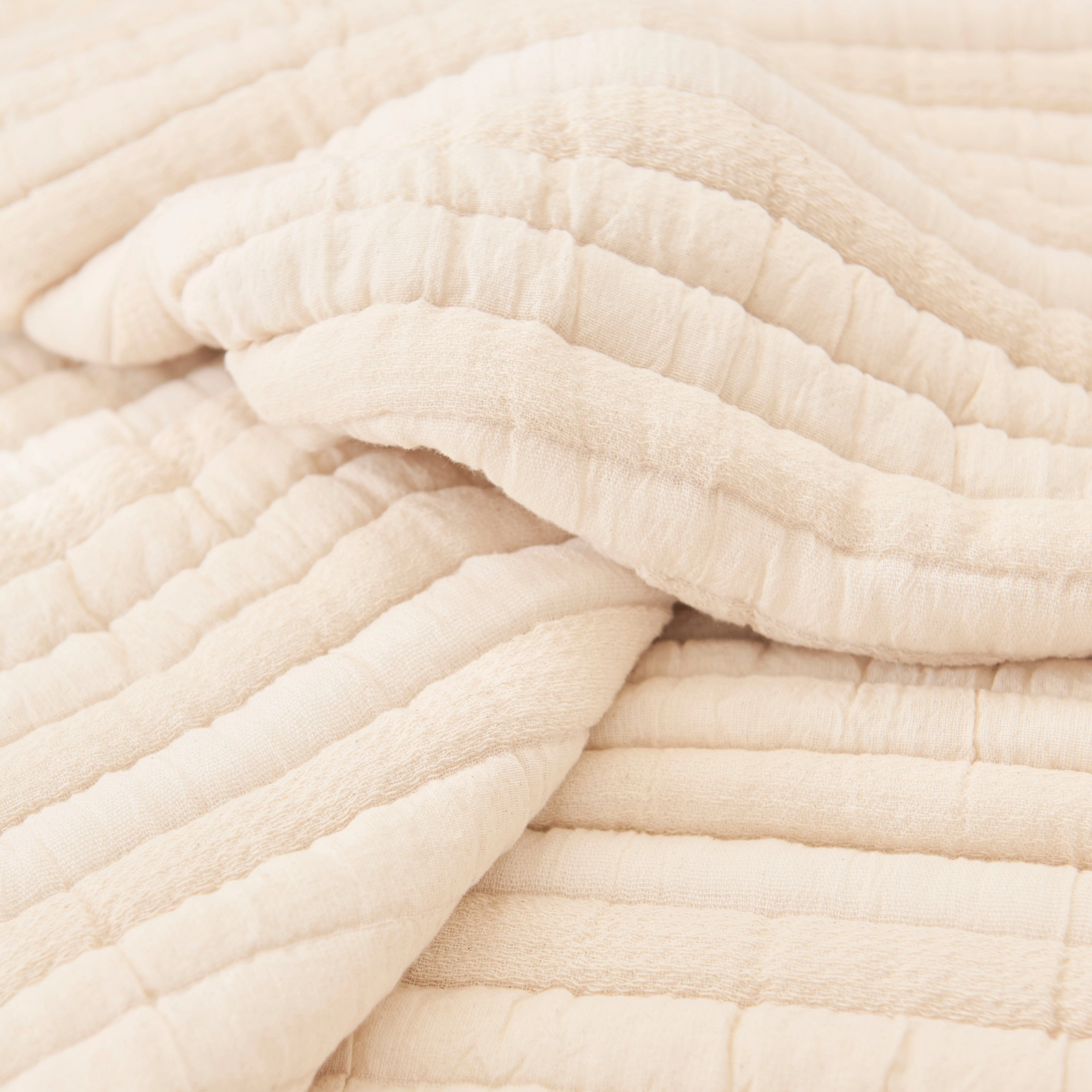 Malton 200x220cm Cotton Bedspread - Natural - Image 5
