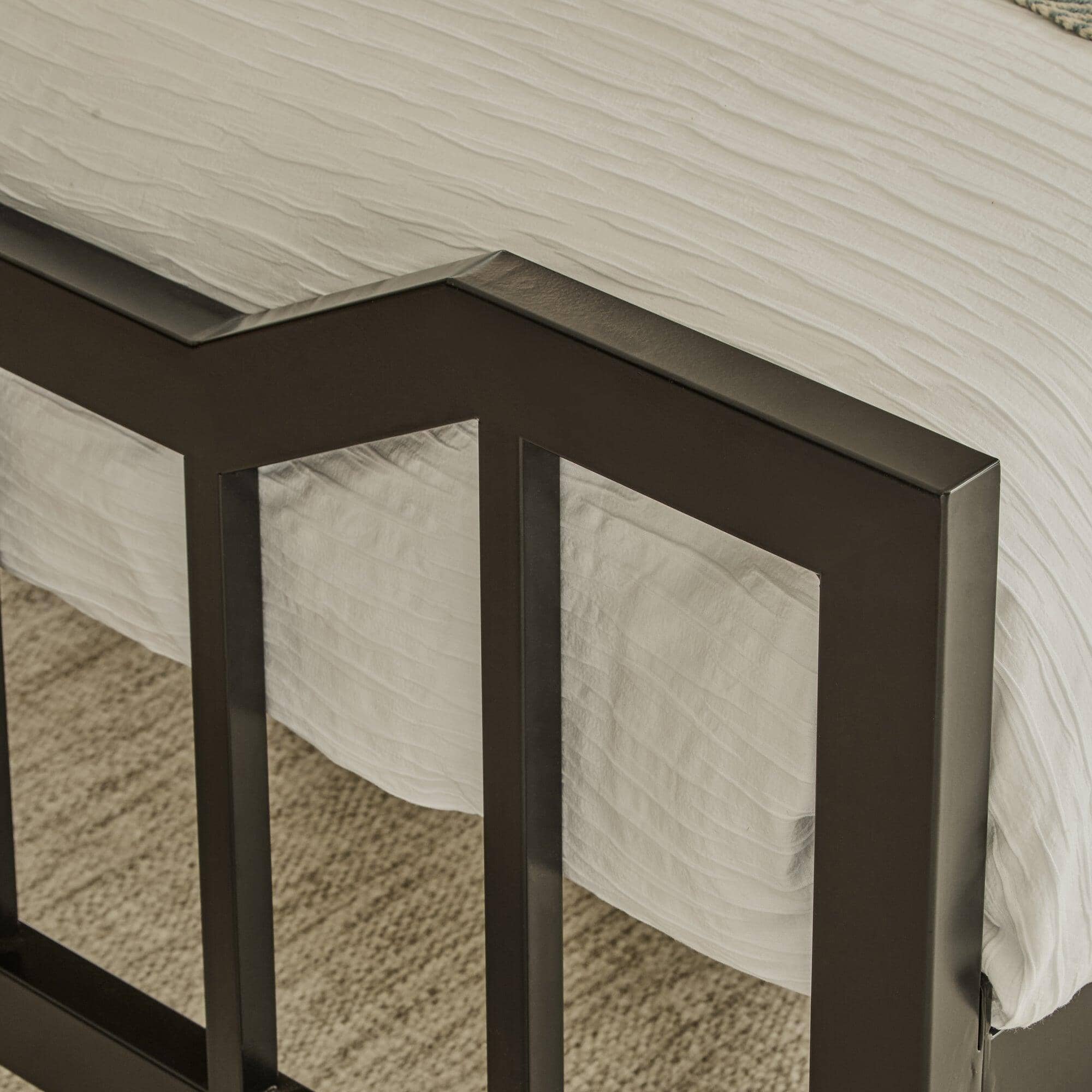 Marie Single Size Bed - Black Metal - Image 4