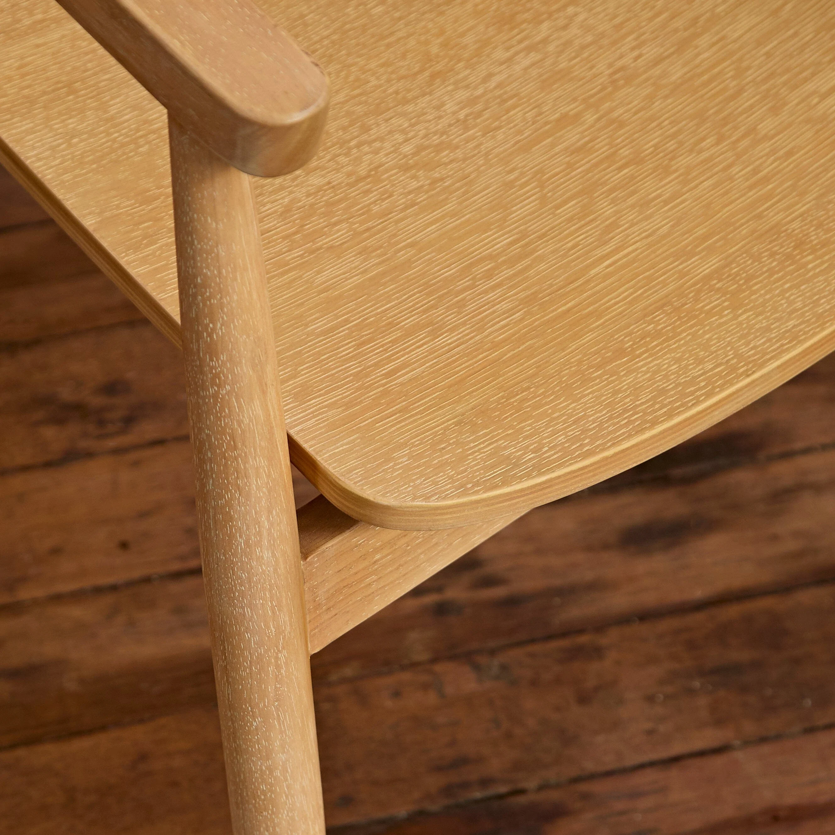 Marlon Whitewash Oak Oval Dining Table Set - 4 Seater - Carter Whitewash Oak Dining Armchairs - Image 6