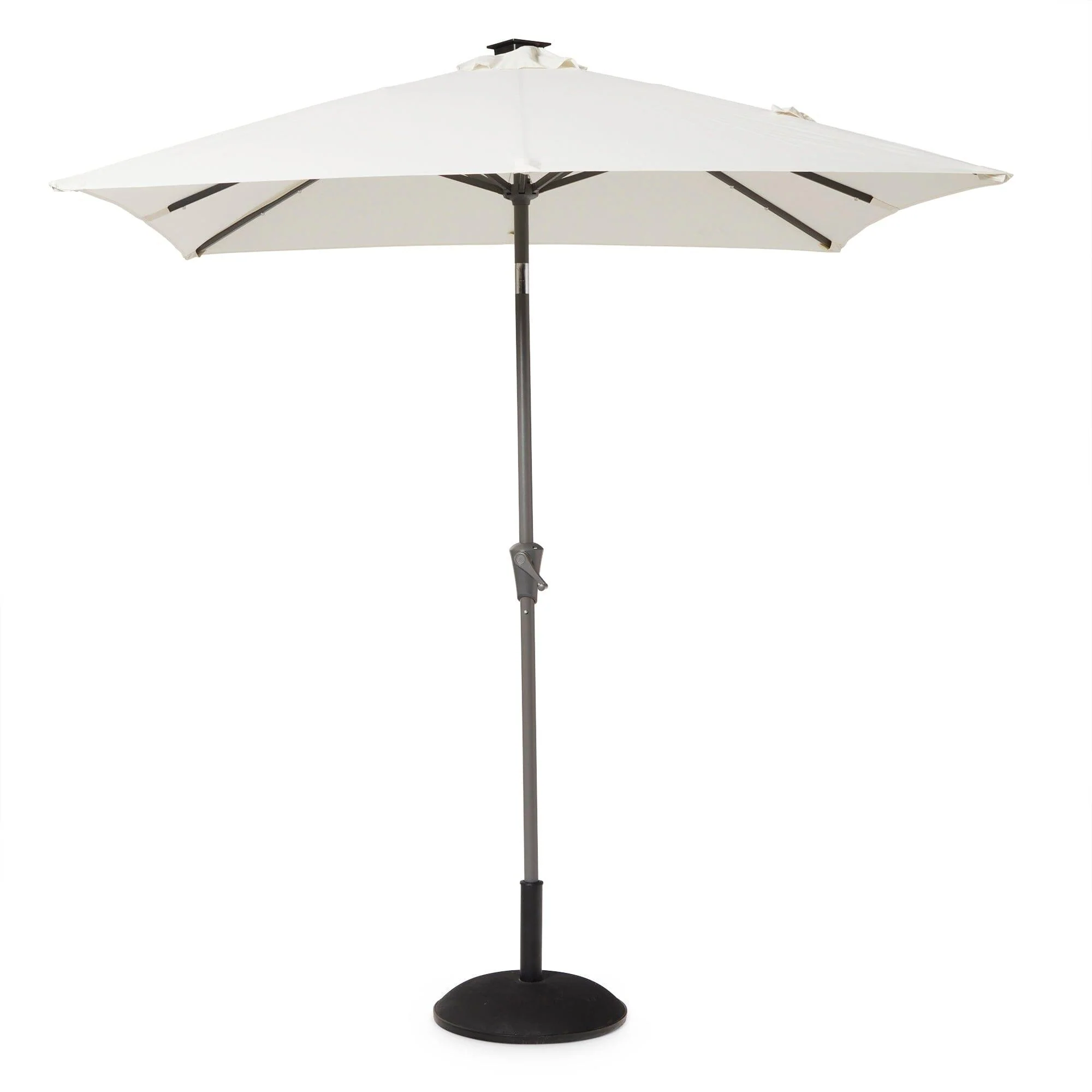 Marston 8 Seater Rattan Garden Dining Set with Cream LED Premium Parasol & Cover - Natural Brown - Image 5