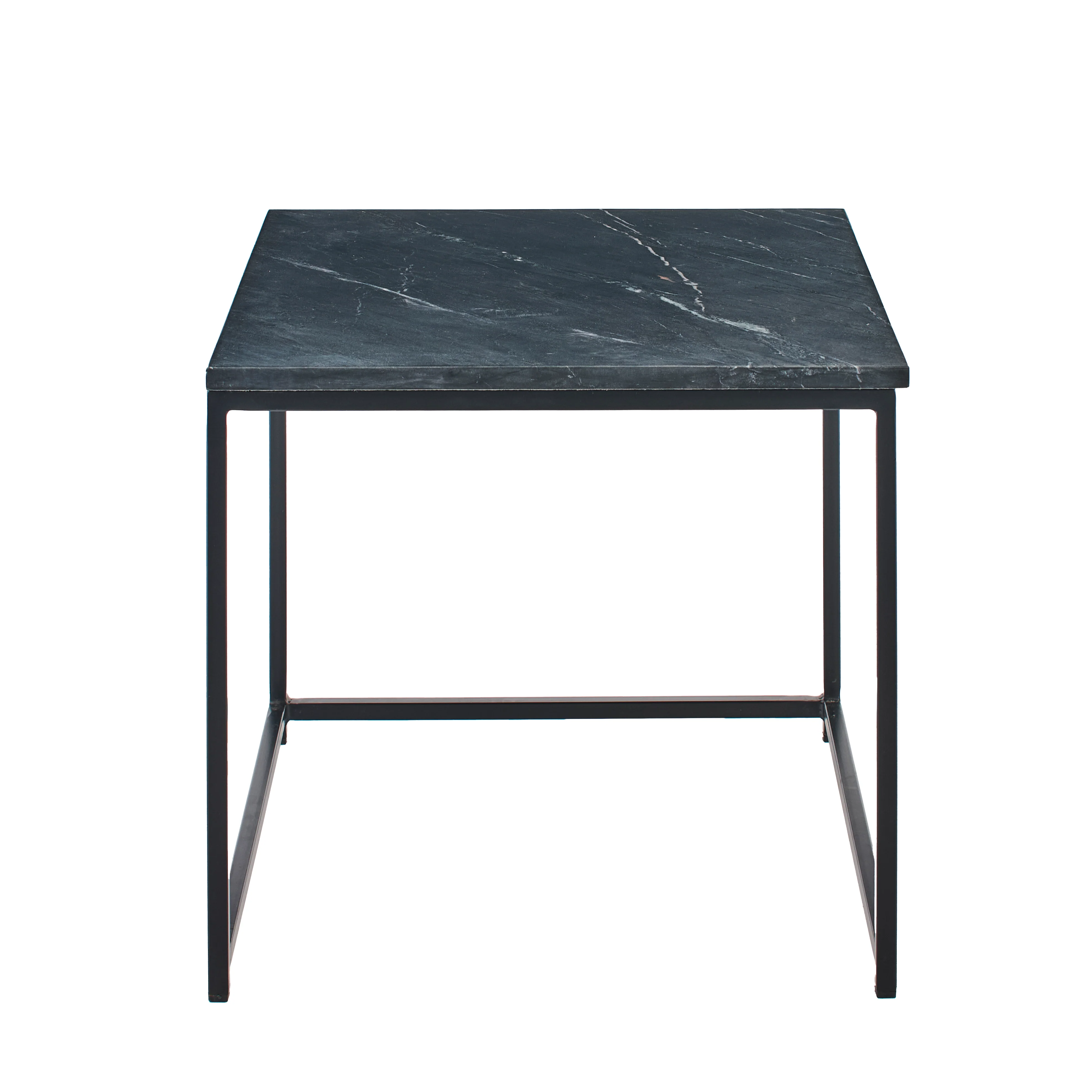 Nara Nesting Black Marble Square Coffee Table - Black Frame - Image 8