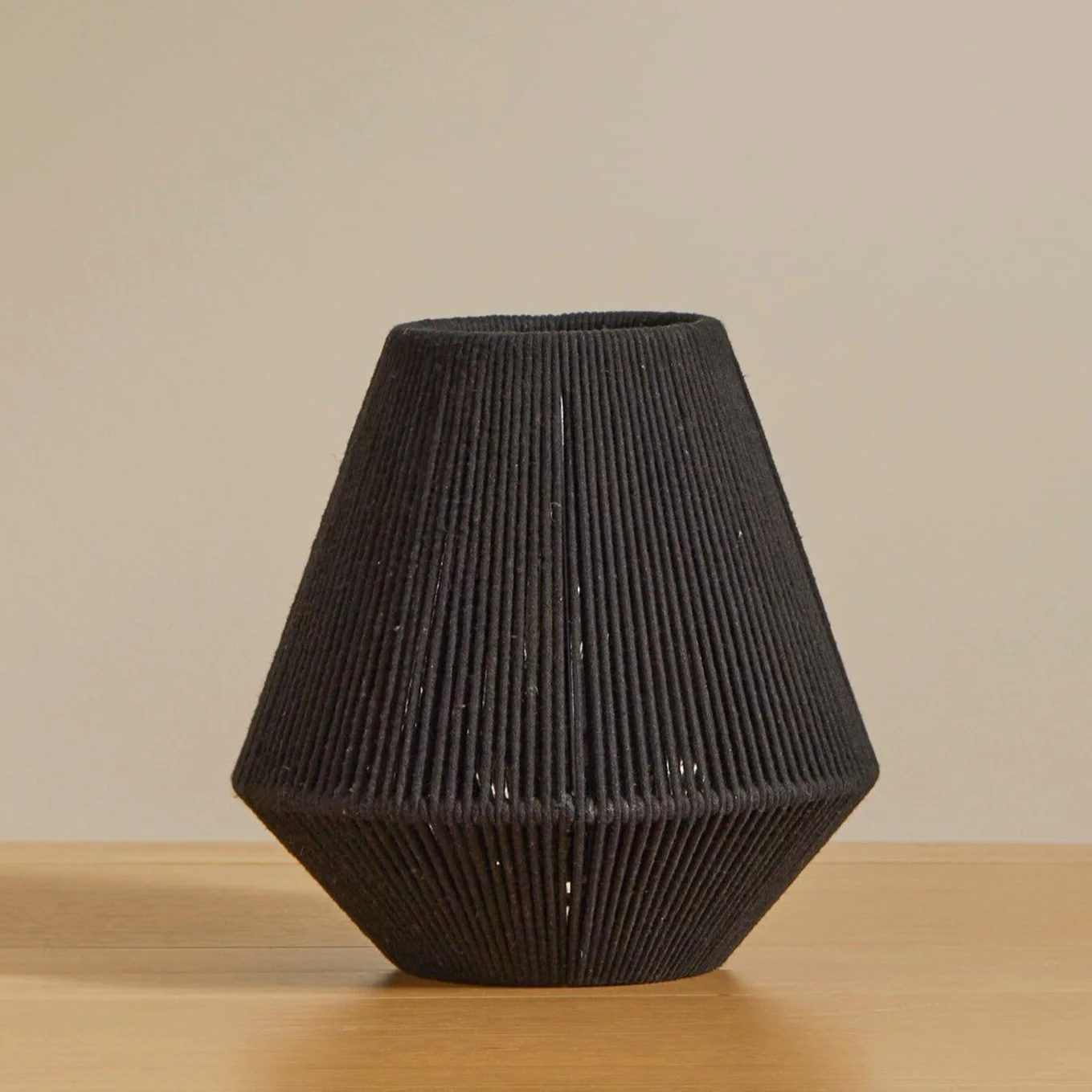 Outlet - Neri Small Black Cotton String Table Lamp - Image 2