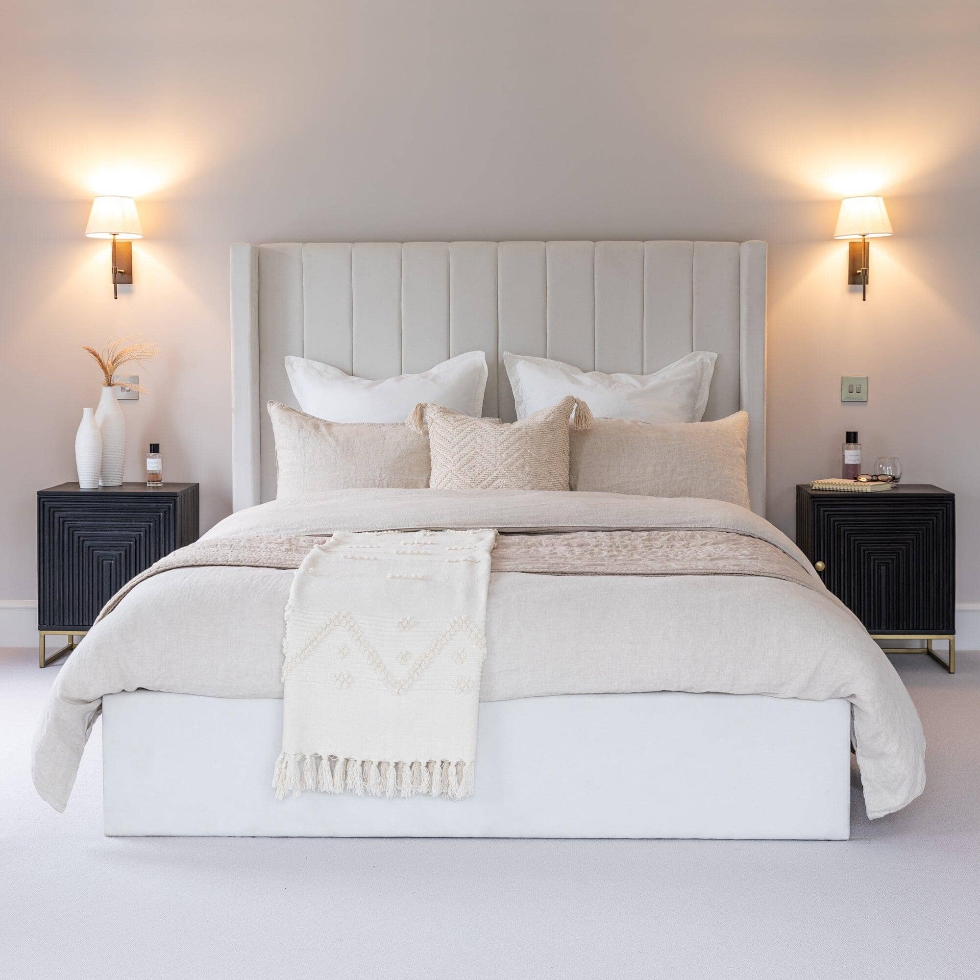 Nerja Off White Aztec Pattern Cotton Throw - Image 5