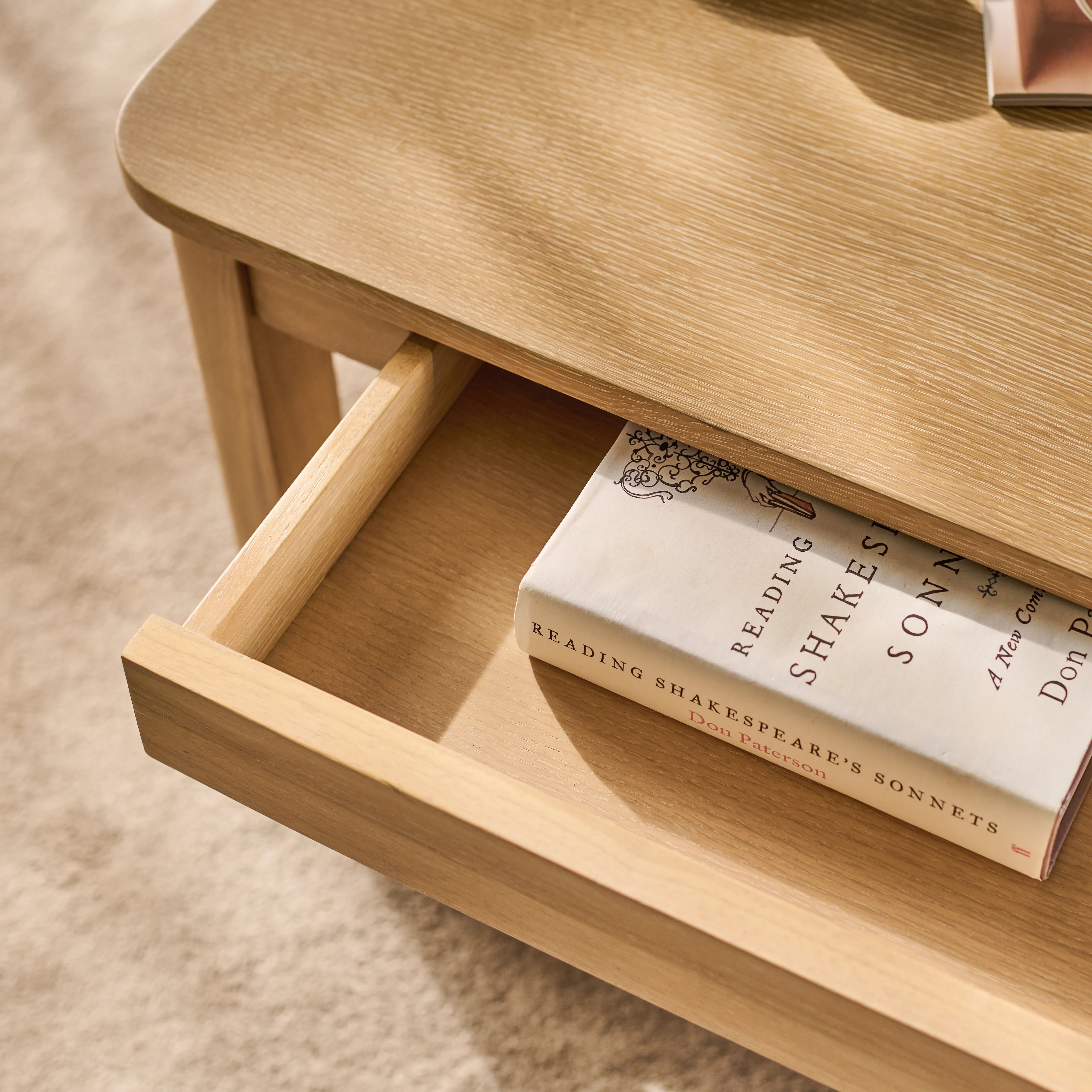 Noah Whitewash Oak Rectangular Coffee Table - Image 12