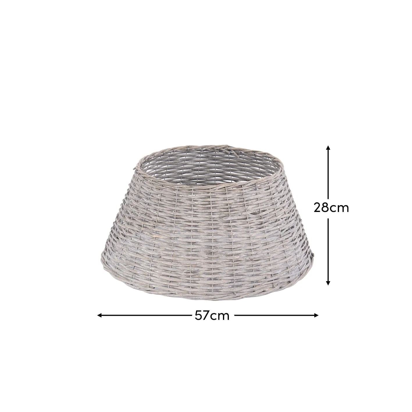 Norrland 57cm Tree Skirt - Grey Wash Rattan - Image 6
